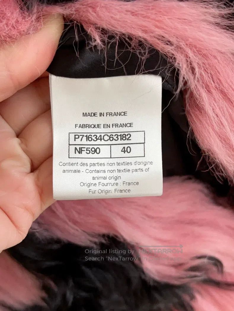 Chanel Chanel Black and pink fur coat Size S / US 4 / IT 40 - 3 Thumbnail