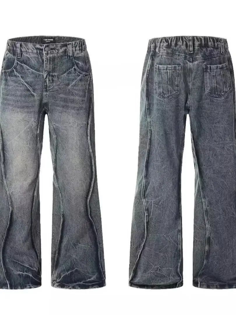 Japanese Brand Retro loose high street patchwork jeans Size US 32 / EU 48 - 4 Thumbnail