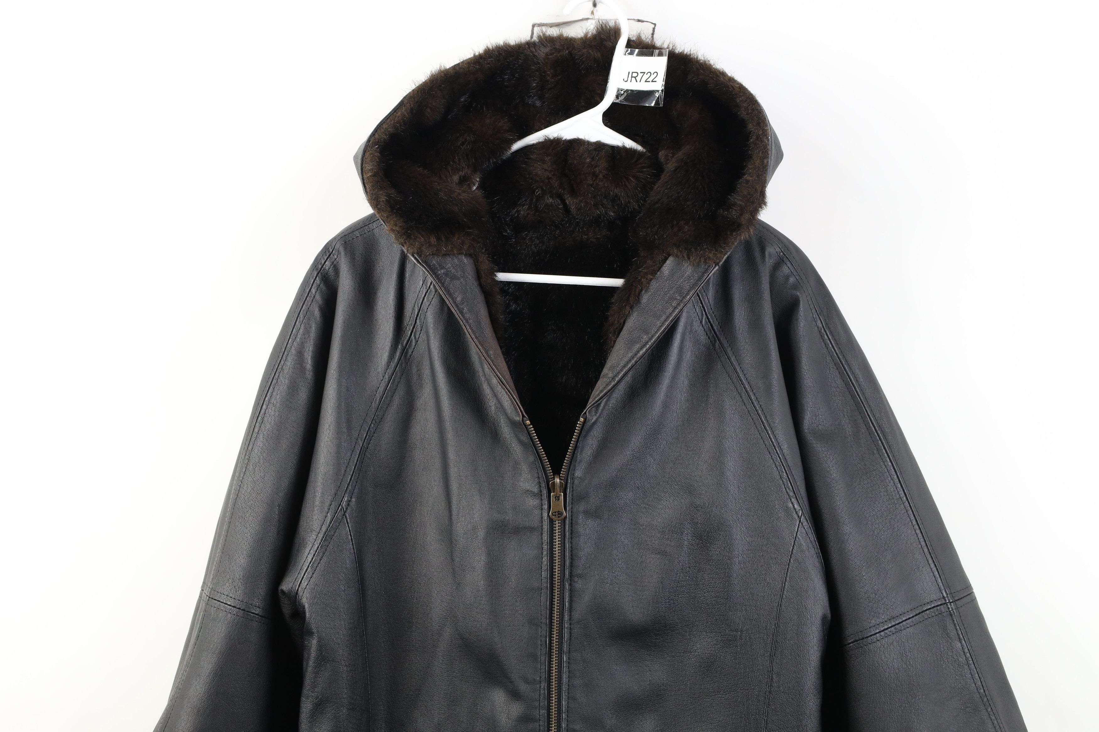 Vintage Vintage 90s Streetwear Reversible Faux Fur Leather Jacket Size M / US 6-8 / IT 42-44 - 12 Thumbnail