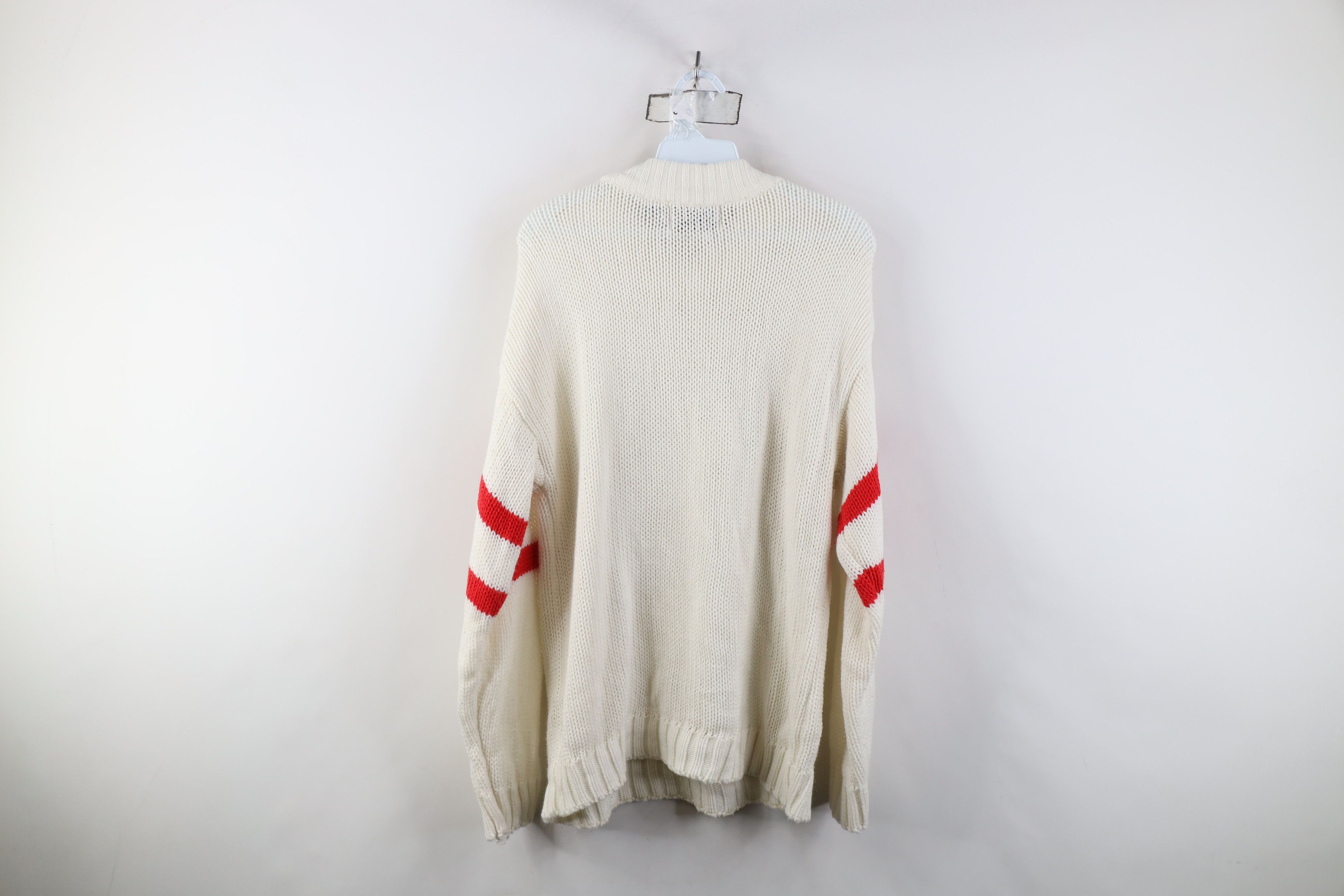 Vintage Vintage 80s 90s Streetwear Puppy Dog Knit Sweater White Size XXL / US 16-18 / IT 52-54 - 9 Thumbnail