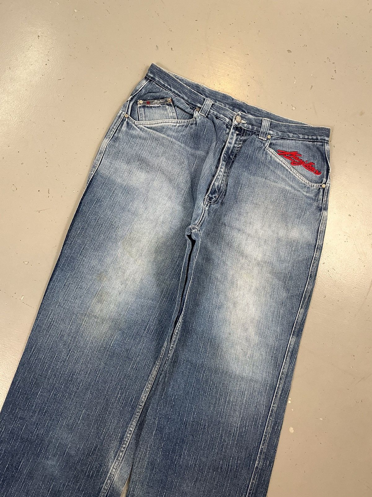 Karl Kani × Vintage Vintage Kani jeans distressed loose fit embroidered denim Size US 38 / EU 54 - 5 Thumbnail