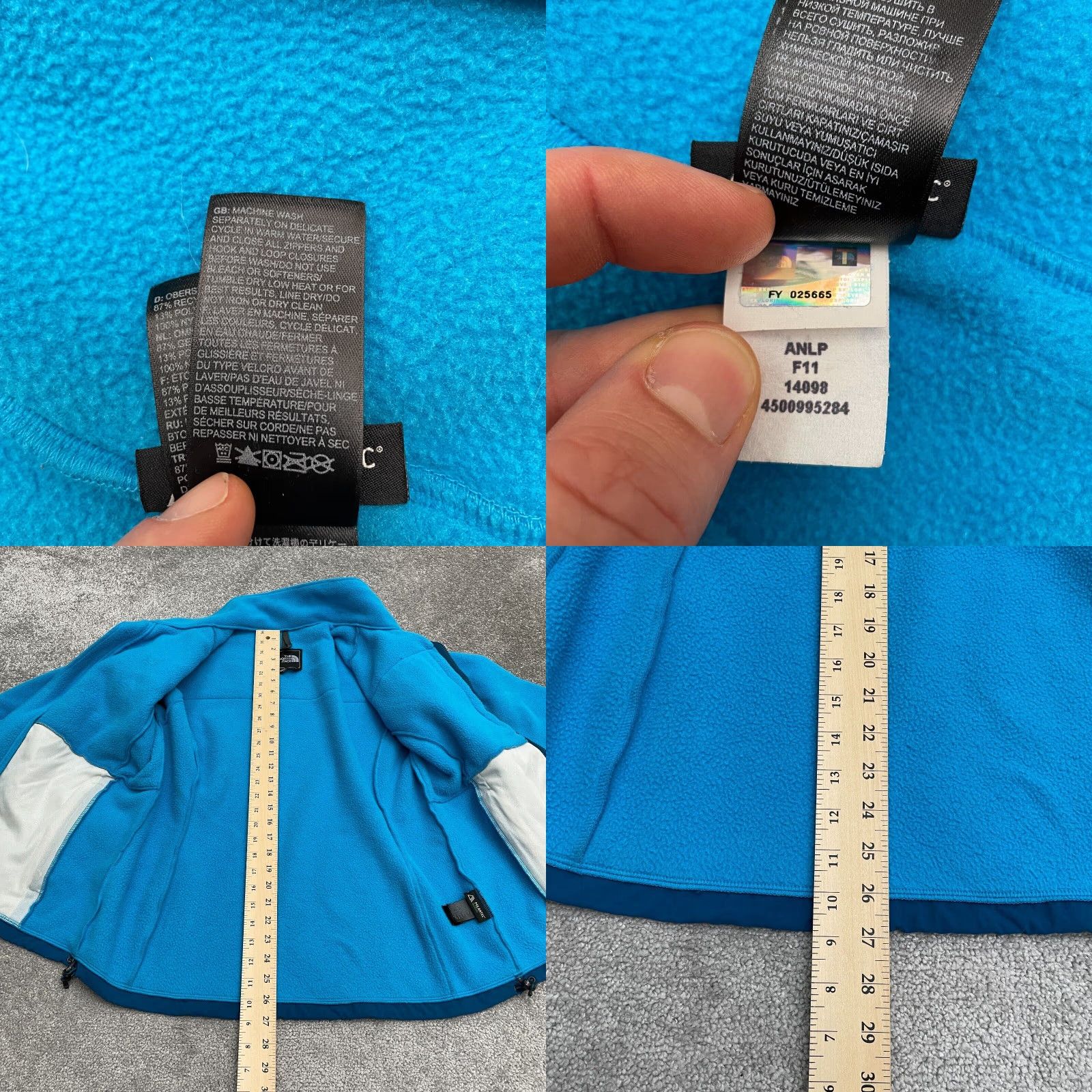 The North Face The North Face Denali Polartec Fleece Jacket Large Blue Full Zip Pocket Womens Size L / US 10 / IT 46 - 8 Thumbnail