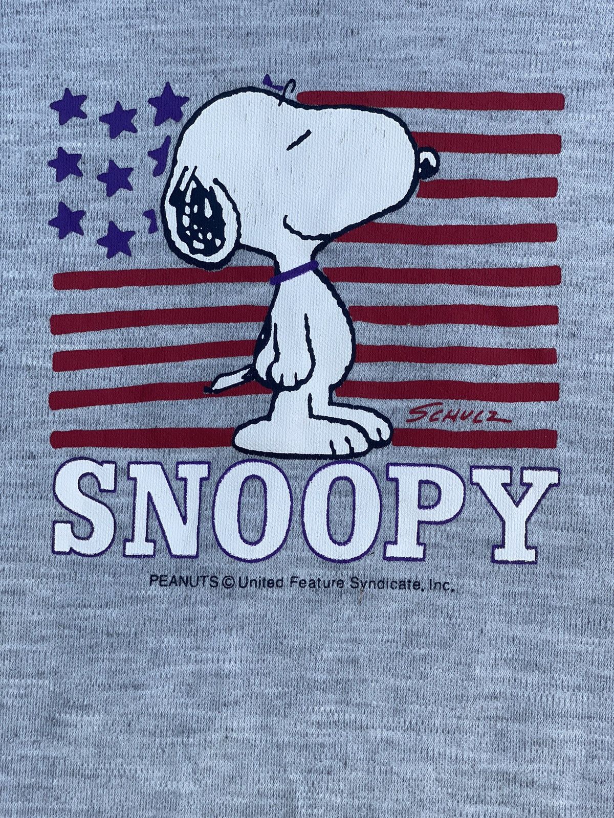 Peanuts × Vintage Vintage Snoopy American Flat Sweatshirt Cartoon Animation Size US XL / EU 56 / 4 - 5 Thumbnail