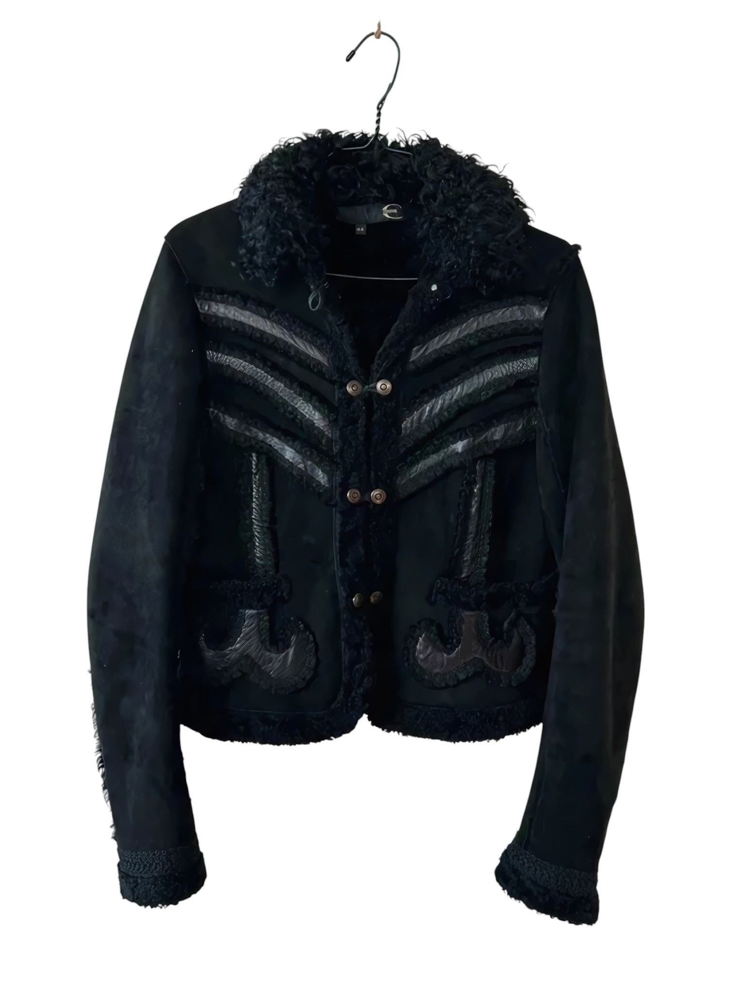 Roberto Cavalli SHEARLING SUEDE LEATHER JACKET Size M / US 6-8 / IT 42-44 - 1 Thumbnail