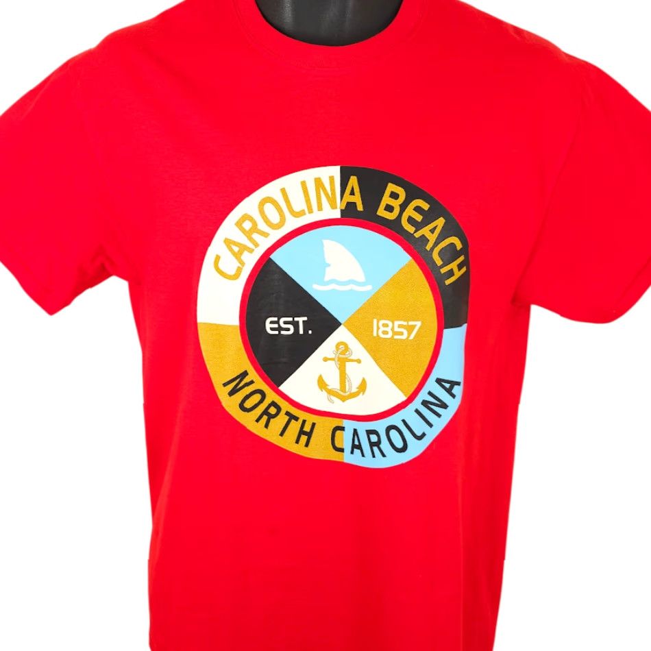 Fruit Of The Loom Carolina Beach T Shirt Mens Size Medium Red North Carolina Travel Destination Fruit of the Loom Clothing Shirt Mens Short Sleeve Crew Neck Cotton Size US M / EU 48-50 / 2 - 2 Thumbnail
