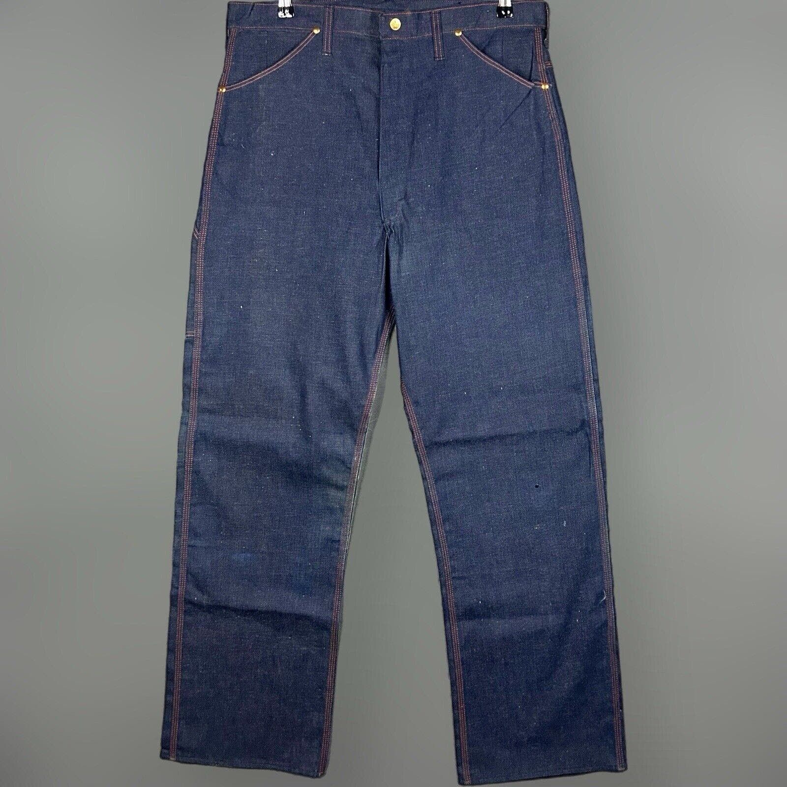 image of Distressed Denim x Wrangler VTG 50S 60S Sanforized Blue Bell Denim Jeans 36X34 Wrangler, Men's