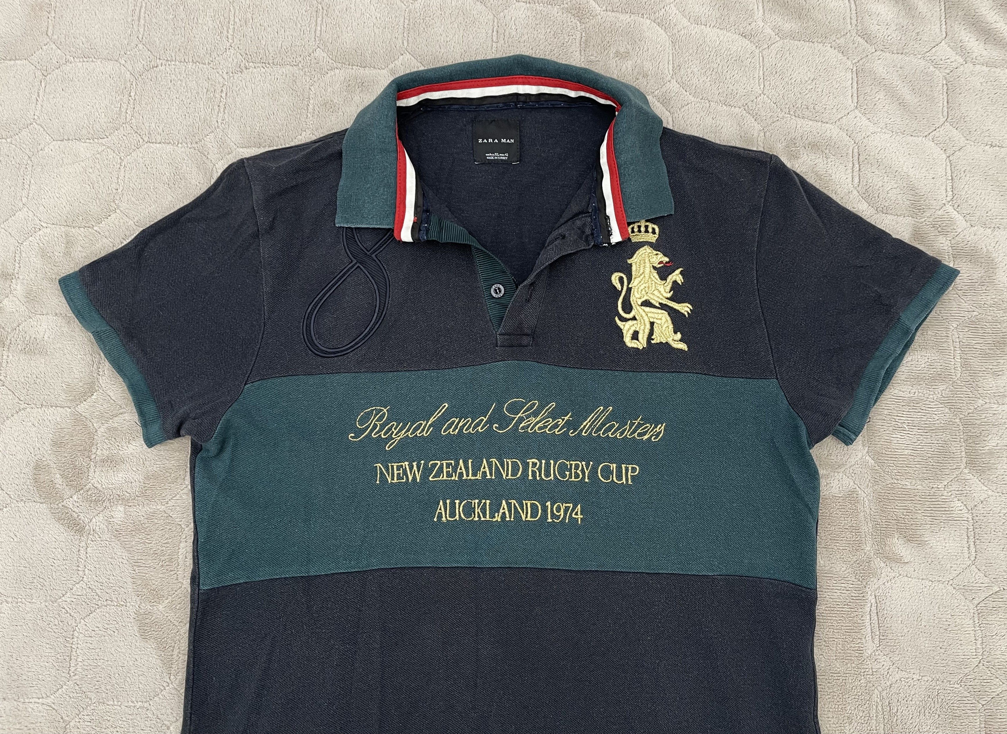 Vintage × Zara ZARA MEN Vintage Regby T-Shirts 1974 Size US XL / EU 56 / 4 - 2 Thumbnail