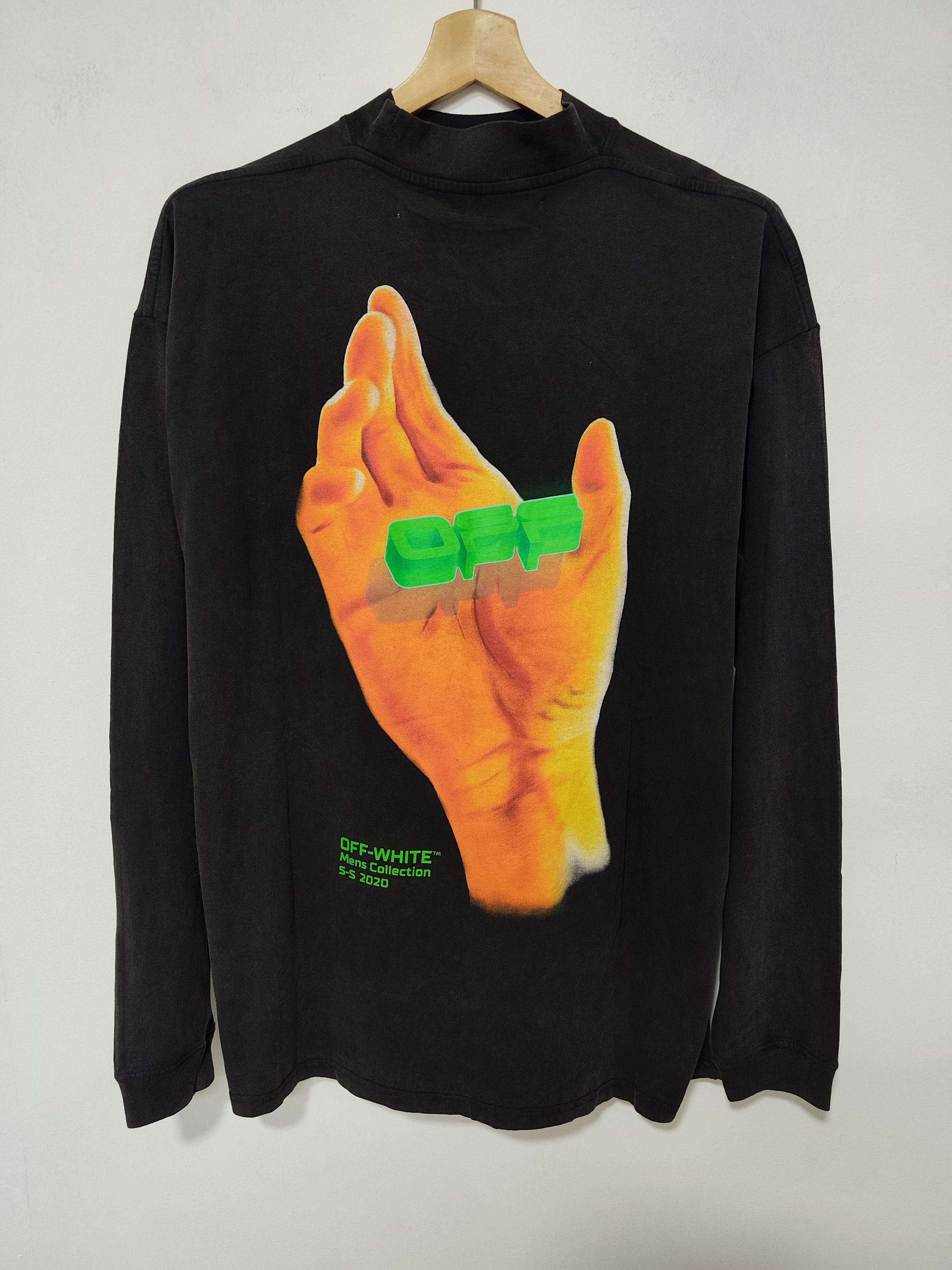 Off-White Off-White "Hand Logo Long Sleeve Mock Neck" Size US M / EU 48-50 / 2 - 3 Thumbnail