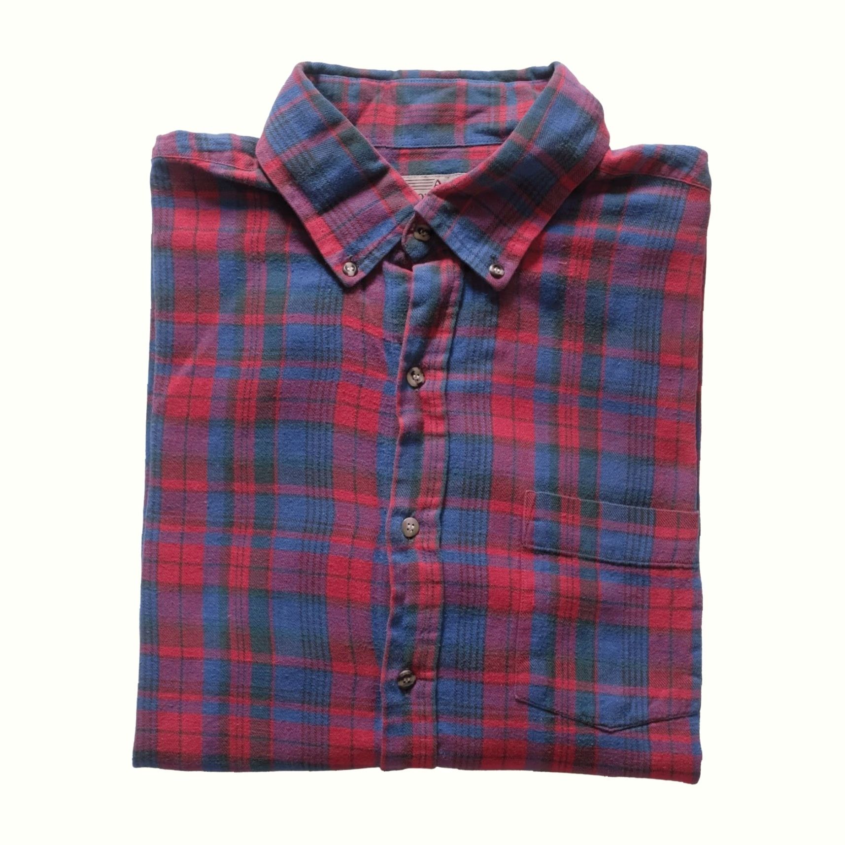 Arrow VINTAGE Arrow BUTTON-DOWN Shirt Men XL Flannel Red Hong Kong Made 80s 90s Casual Size US XL / EU 56 / 4 - 2 Thumbnail