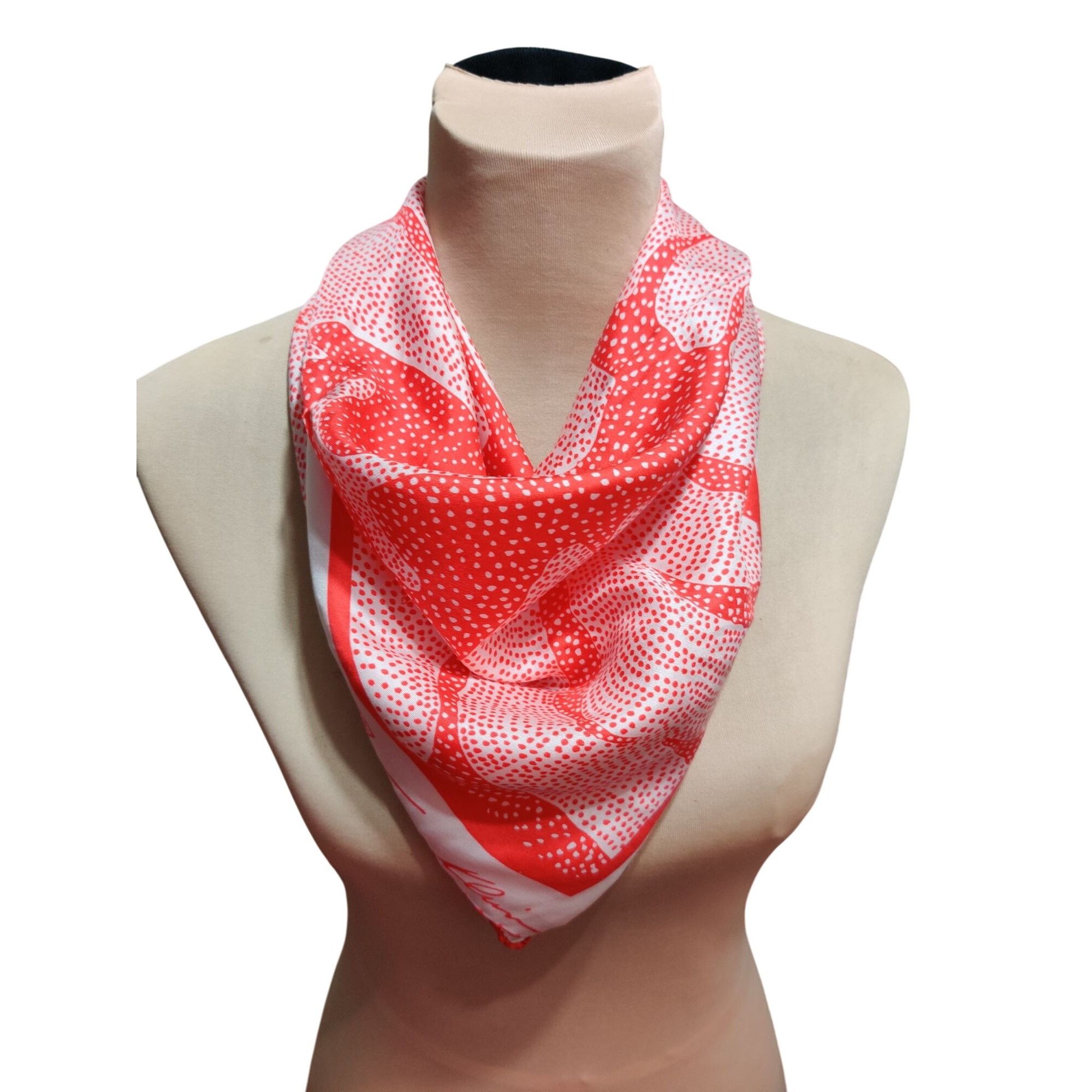 Anne Klein Anne Klein Womens Scarf Red Abstract Lion Square Lightweight Size ONE SIZE - 7 Thumbnail