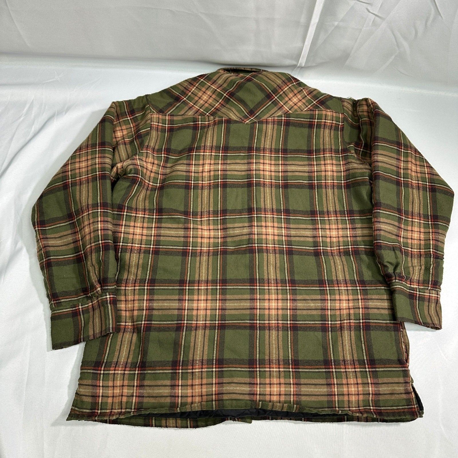 Wrangler Wrangler Men's Quilted Flannel Shirt Jacket Lined Green XL Size US XL / EU 56 / 4 - 5 Thumbnail