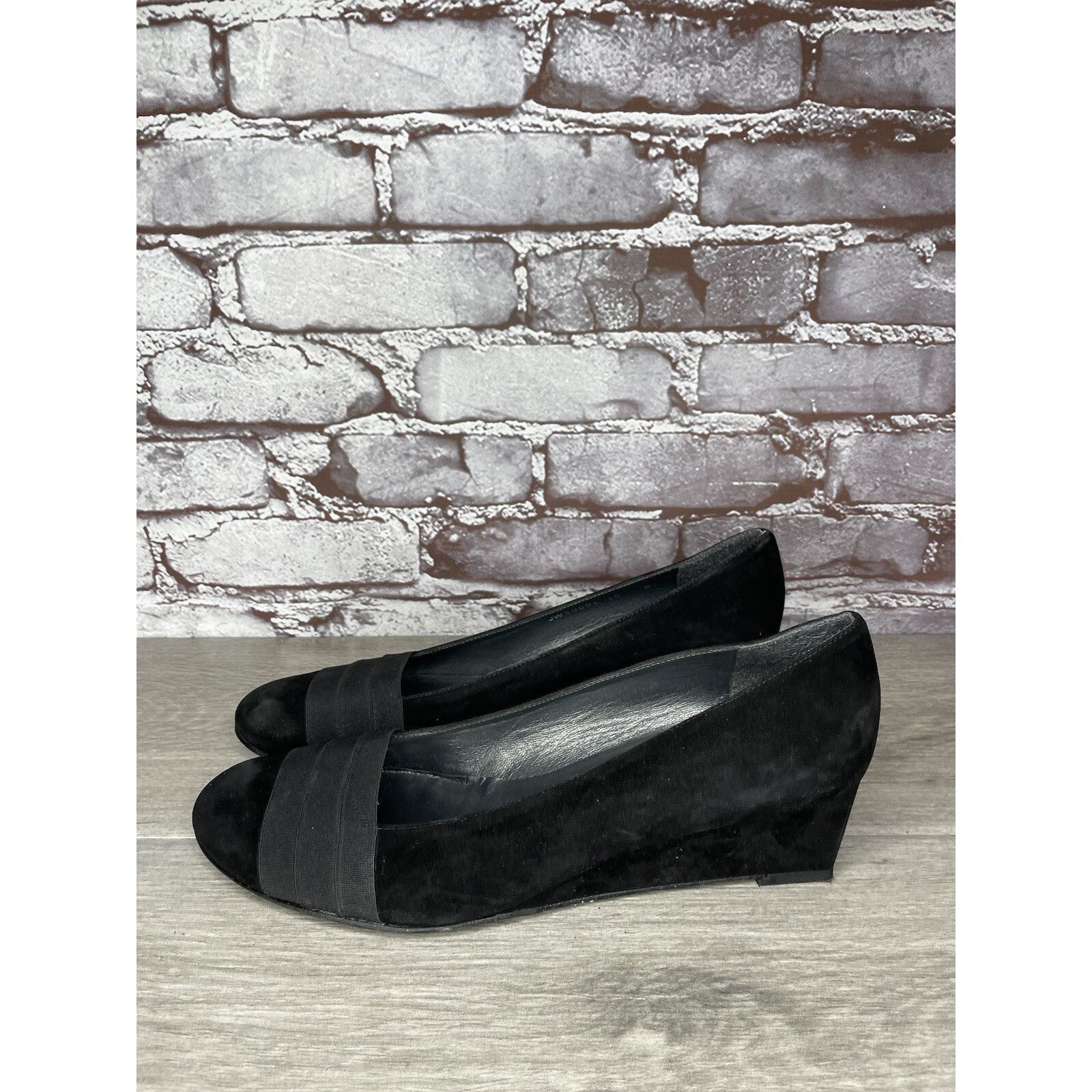 Stuart Weitzman Stuart Weitzman Black Suede Leather High Wedge Pumps Shoes W Size US 10 / IT 40 - 20 Thumbnail