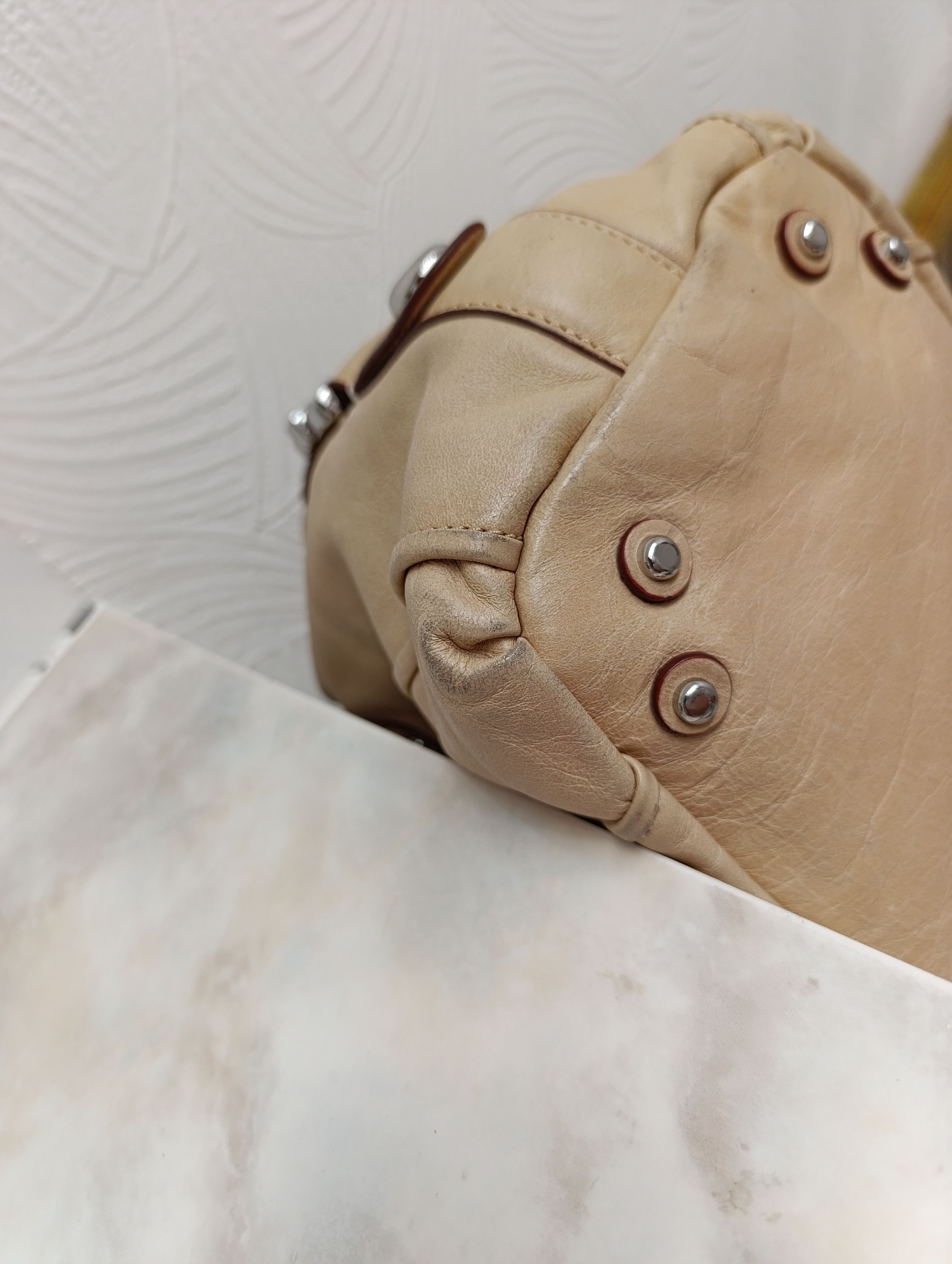 Just Cavalli VINTAGE JUST ROBERTO CAVALLI LEATHER BEIGE BAG Size ONE SIZE - 13 Thumbnail