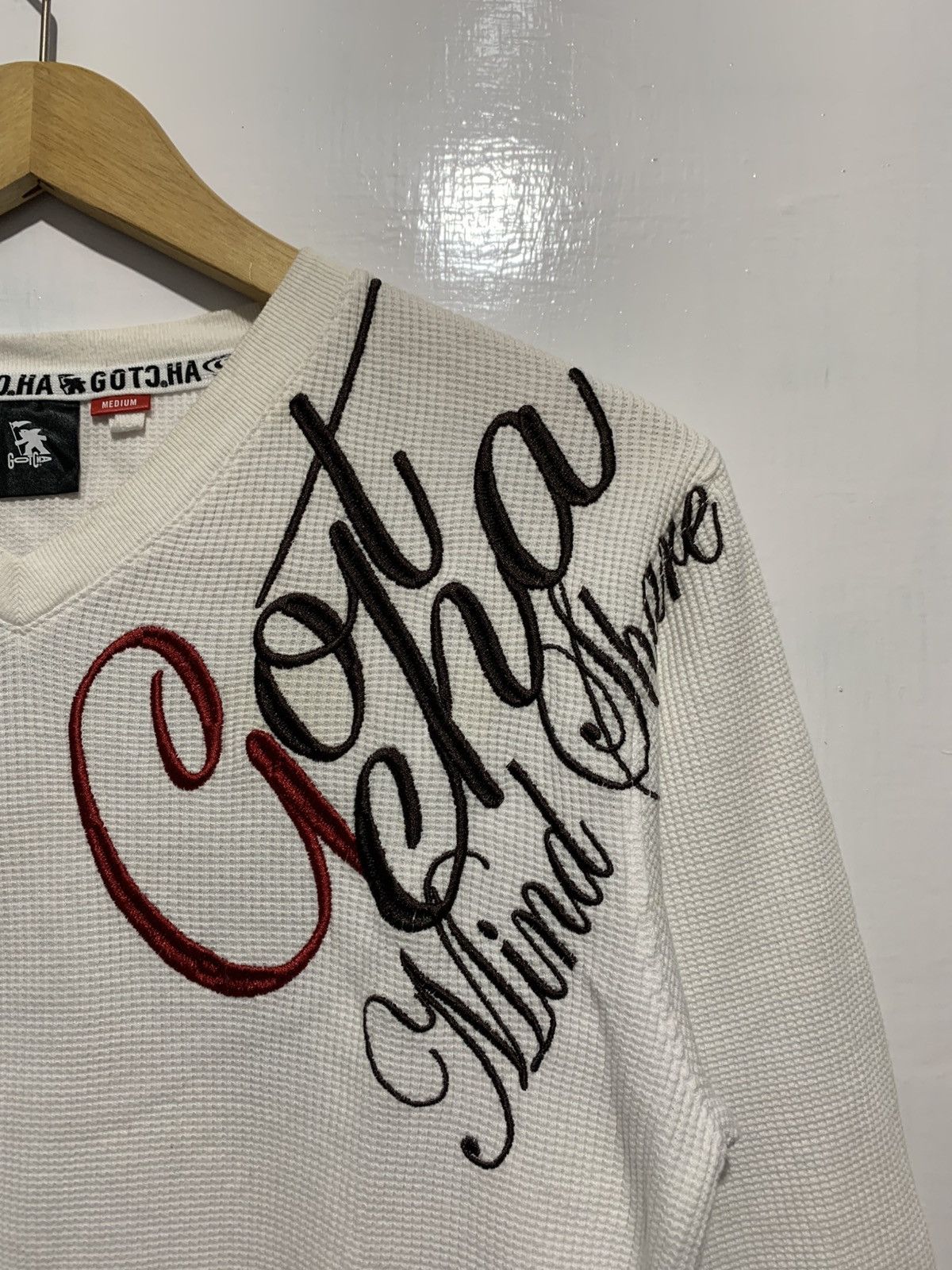 Vintage Gotcha Mind Share Surfware Gothic Poem Long Sleeve Size US M / EU 48-50 / 2 - 5 Thumbnail
