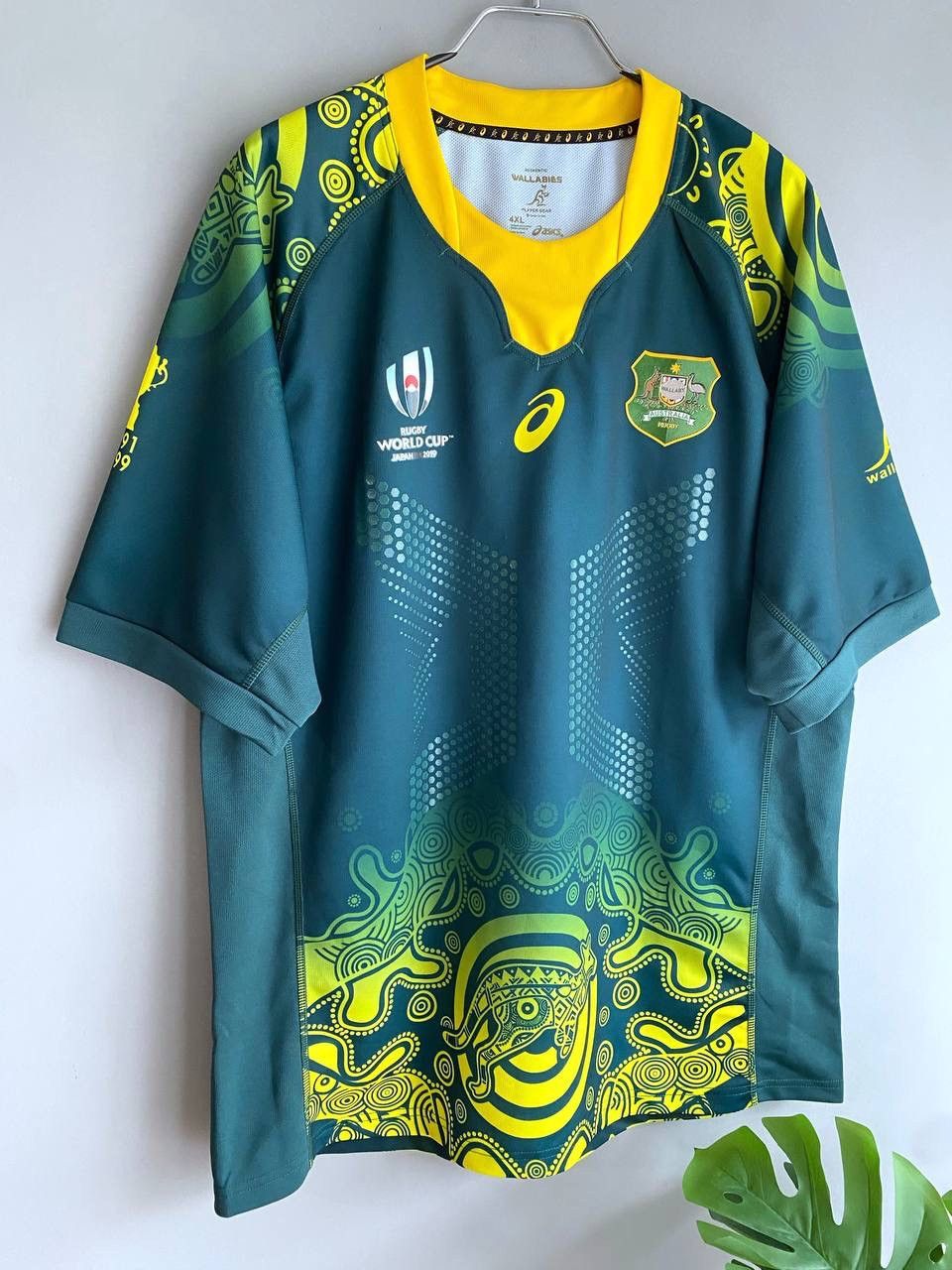 Asics Australia Wallabies Rugby Jersey World Cup Japan 2019 Sz XXL Size US XXL / EU 58 / 5 - 2 Thumbnail