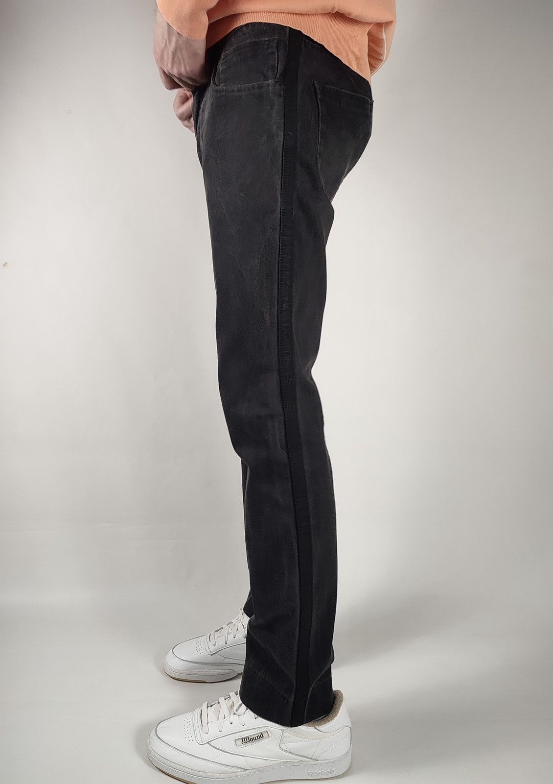 Dolce & Gabbana Dolce & Gabbana Side Stripe Black Denim Jeans Size US 33 - 2 Thumbnail