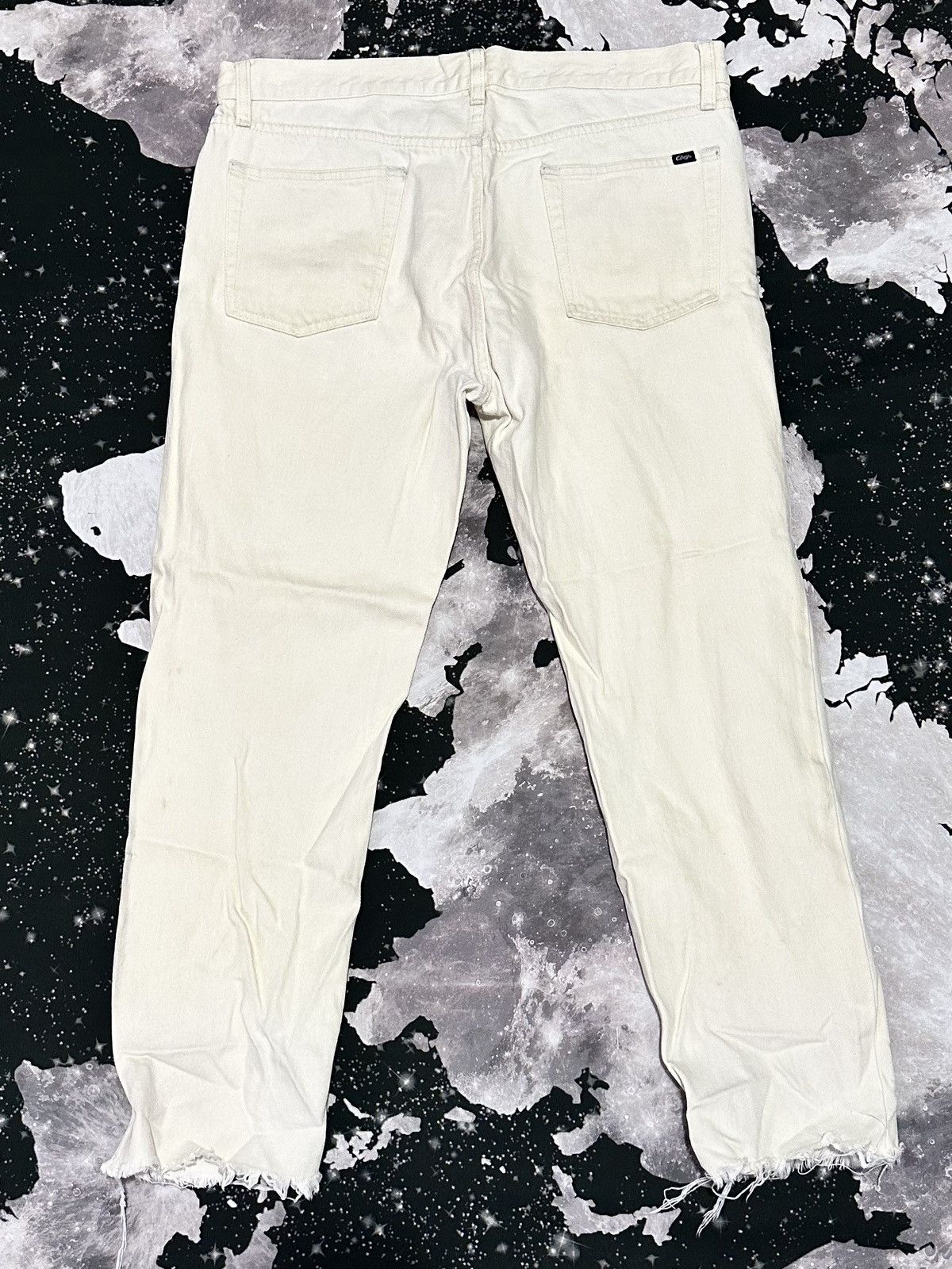 Obey Obey Worldwide Mens White Denim Jeans Size US 33 - 2 Thumbnail