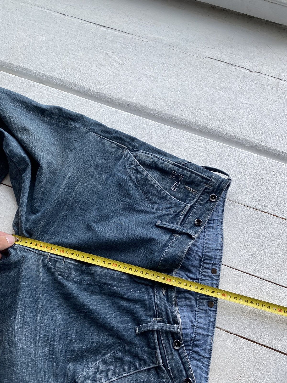 G-Star × Vintage G Star Vntg Punk Gothic Blue Straight Jeans Avant Garde Size US 34 / EU 50 - 14 Thumbnail