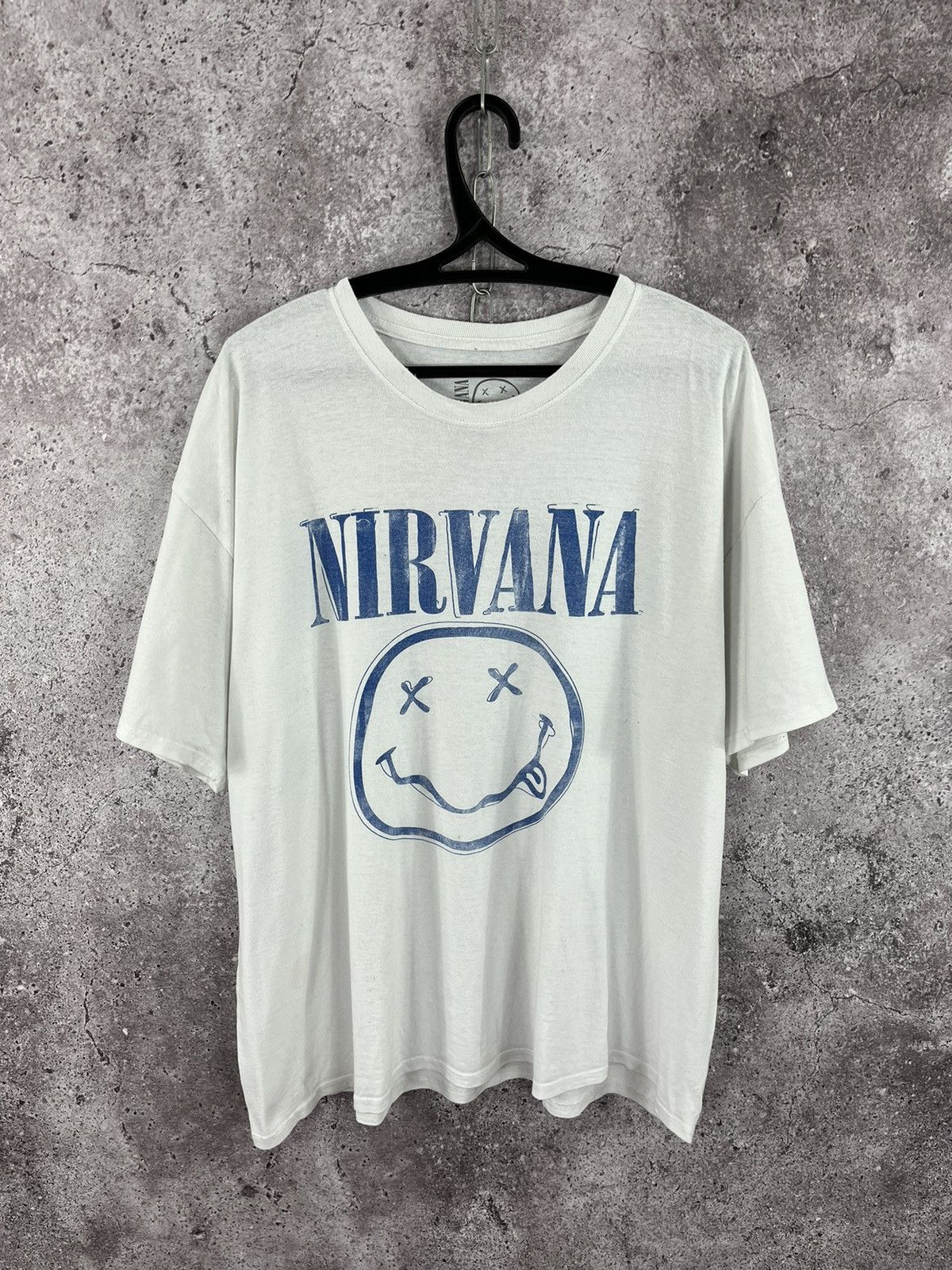 Band Tees Nirvana T-Shirt Big Logo Smile Y2K White Size Large L Size US L / EU 52-54 / 3 - 1 Thumbnail