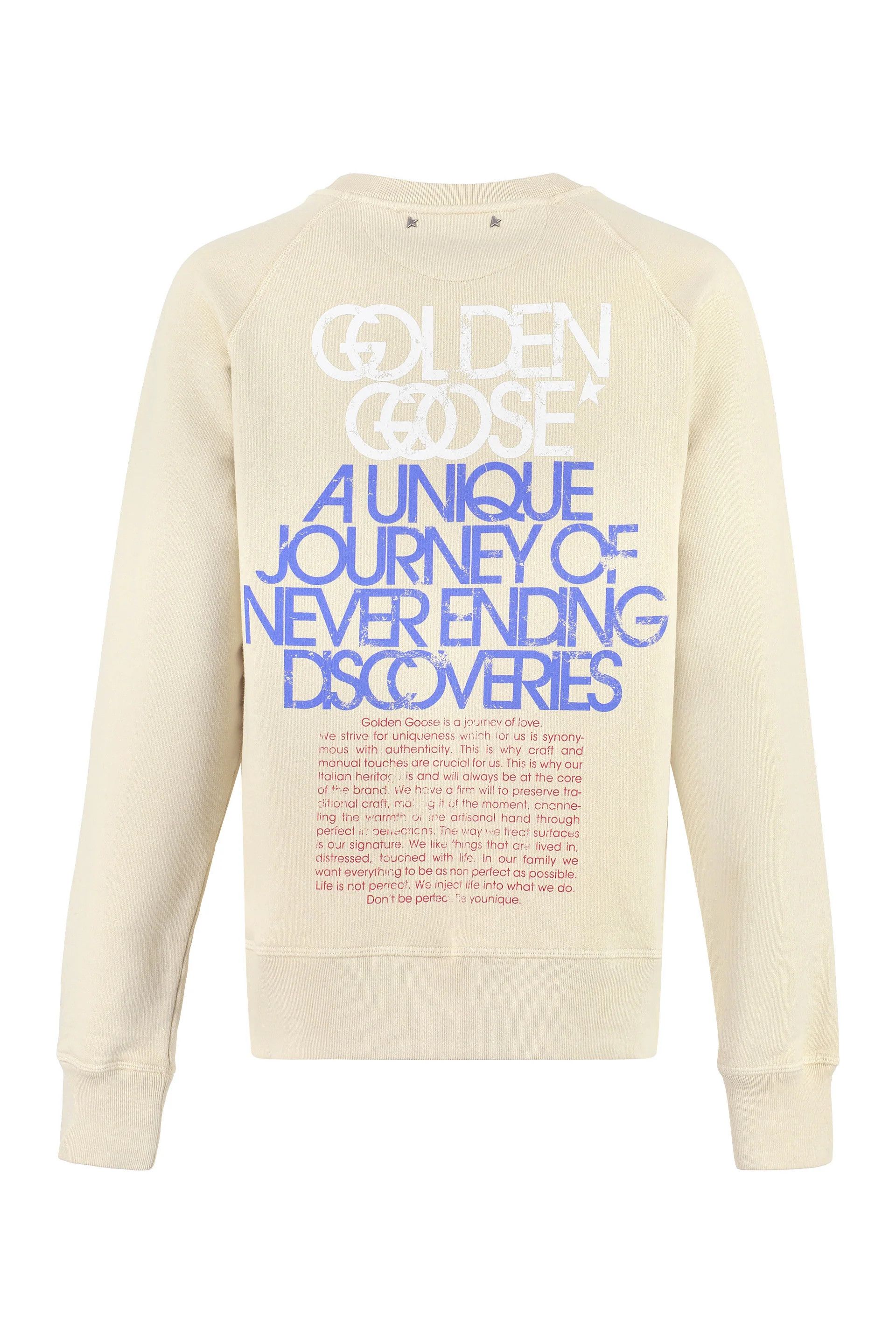 Golden Goose o1y0825 Crewneck Sweatshirt in Beige Size XS / US 0-2 / IT 36-38 - 2 Thumbnail