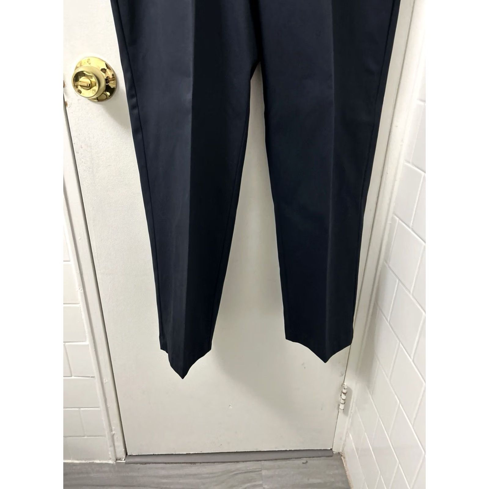 Vintage Lanesboro Pants Mens 34x29 Dark Navy Blue Flat Front Iron Free NWT YKK Khaki Casual Workwear Size US 34 / EU 50 - 7 Thumbnail