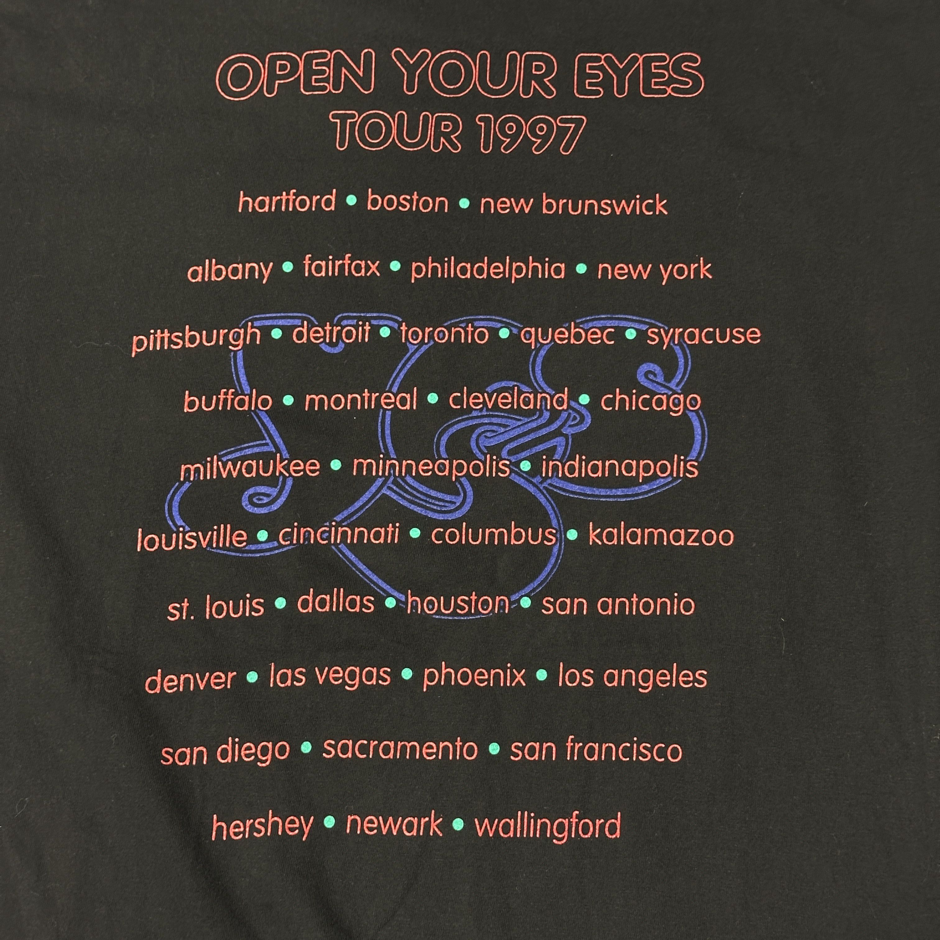 Other Vintage Yes Open Your Eyes 1997 Tour Psychedelic Graphic T-Shirt Size XL Size US XL / EU 56 / 4 - 9 Thumbnail