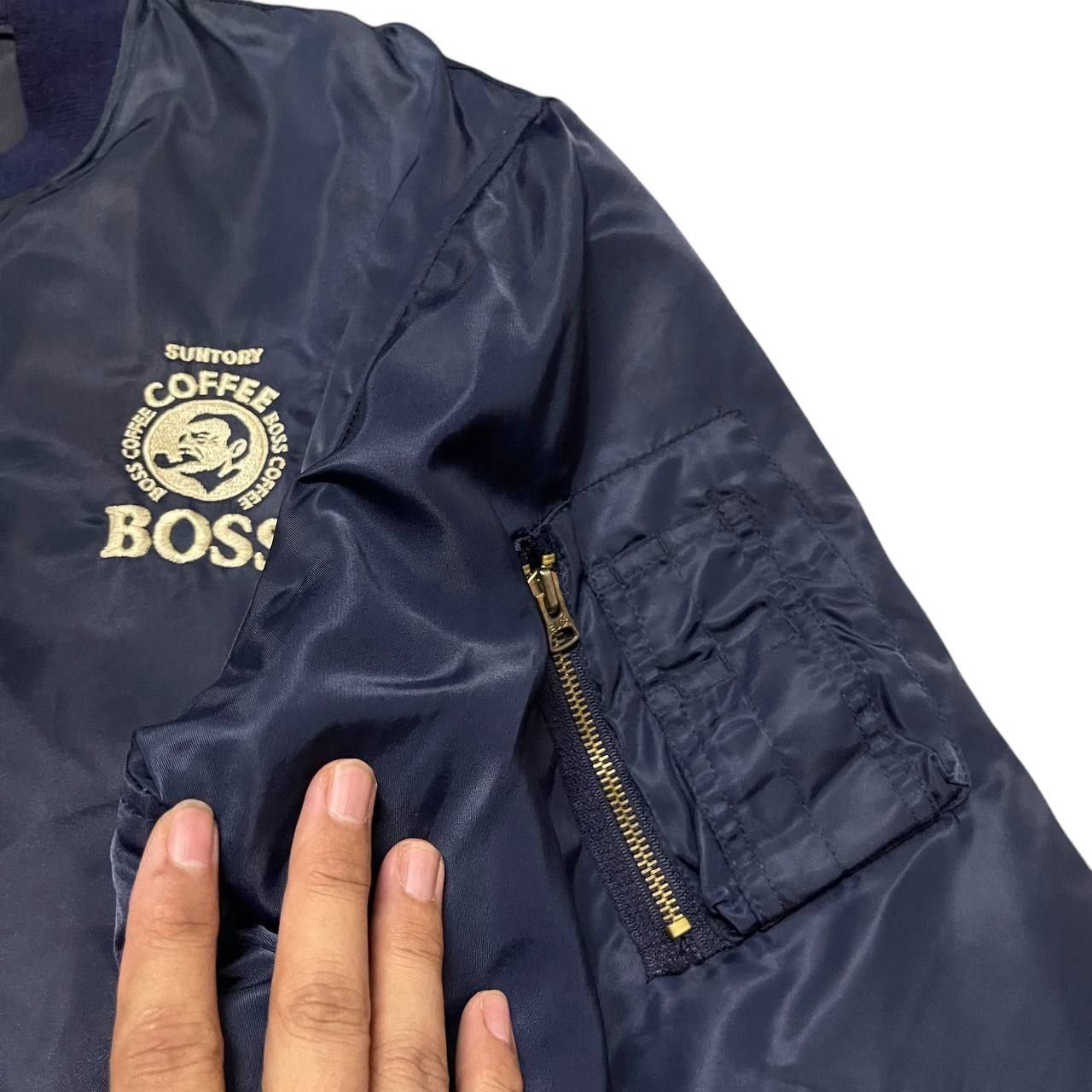 Japanese Brand Vintage Suntory Coffee Boss Embroidered Bomber Jacket Size US L / EU 52-54 / 3 - 7 Thumbnail