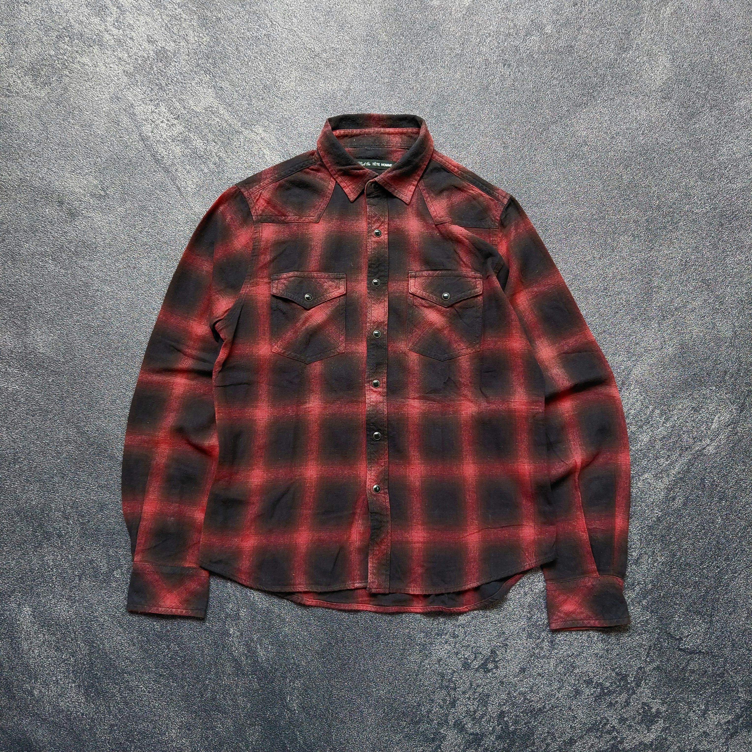 Tete Homme Black On Tete Homme Flanel Shirt Size US M / EU 48-50 / 2 - 1 Thumbnail