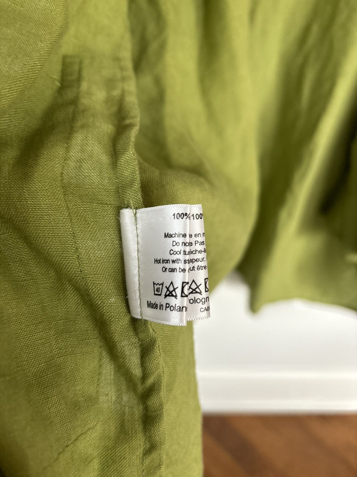 Designer × Vintage × eskandar Eskandar Linen Overshirt Prada Green Drapey Slouch Long Open Size ONE SIZE - 7 Thumbnail