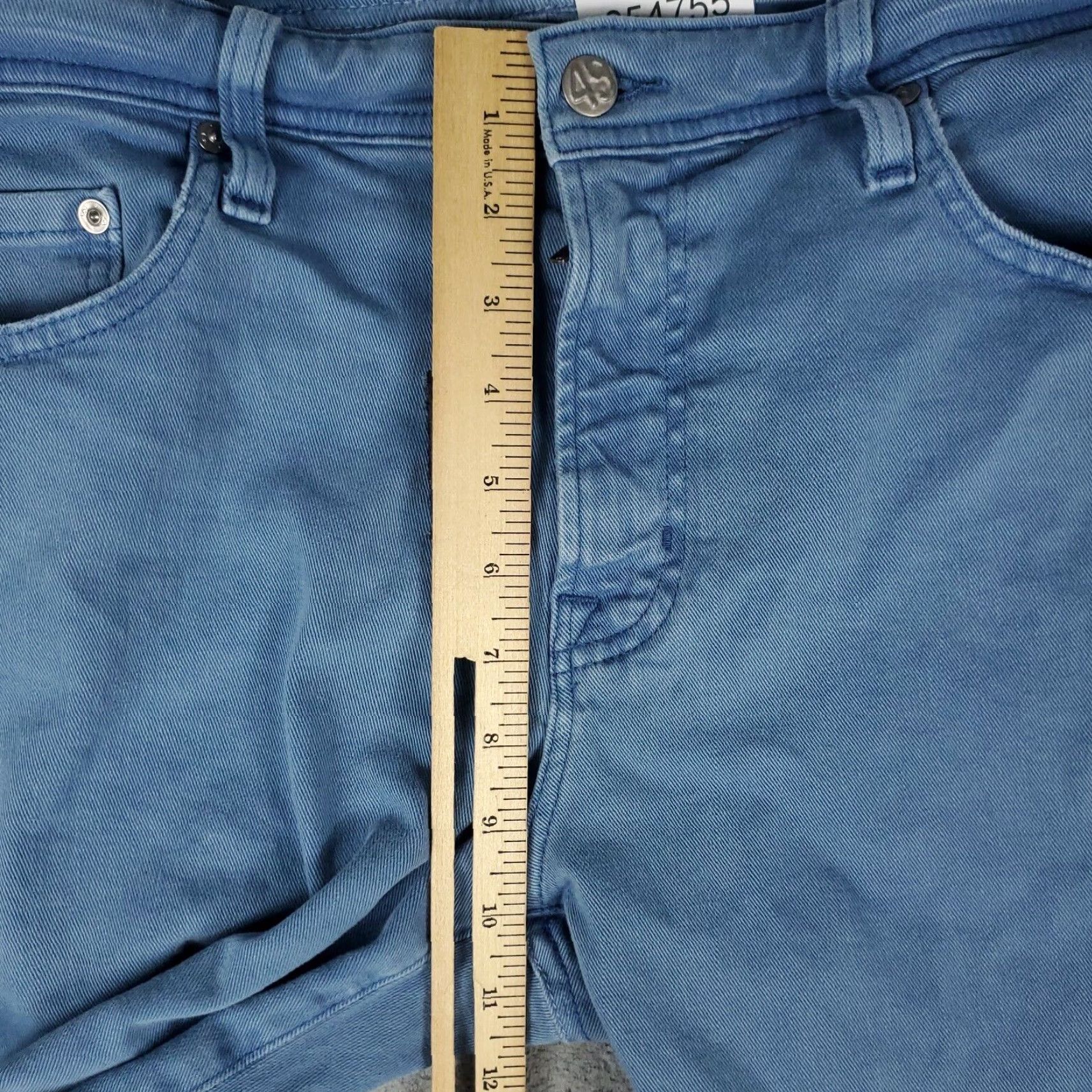 Vintage AG Adriano Goldschmied Mens Blue Straight Jeans 33x26 Regular Fit Cotton Denim Pants Mens Size US 33 - 4 Thumbnail