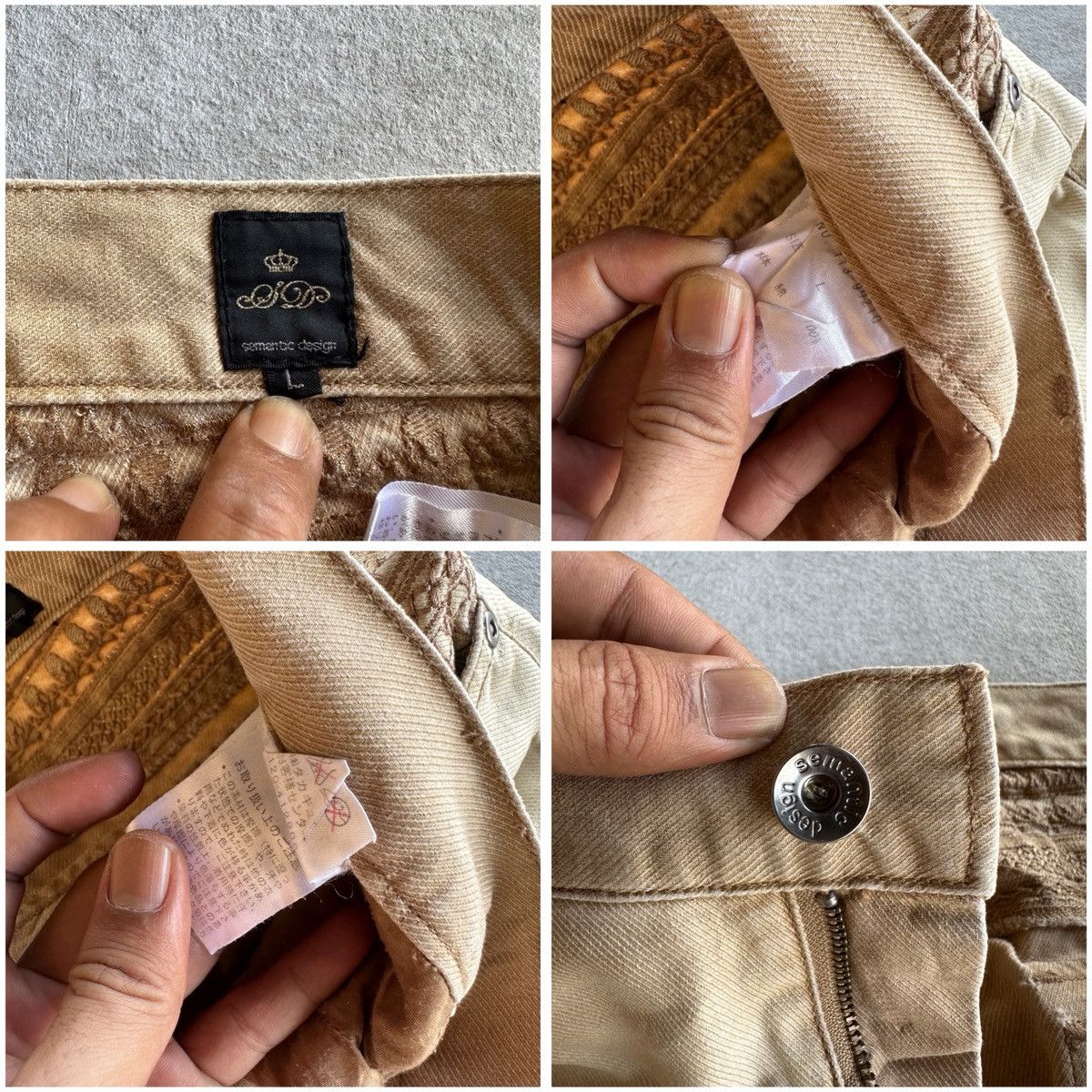 semanticdesign HEAT🔥🔥Vintage SEMATIC DESIGN Jeans Skulls Embroidery Pants Size US 33 - 17 Thumbnail