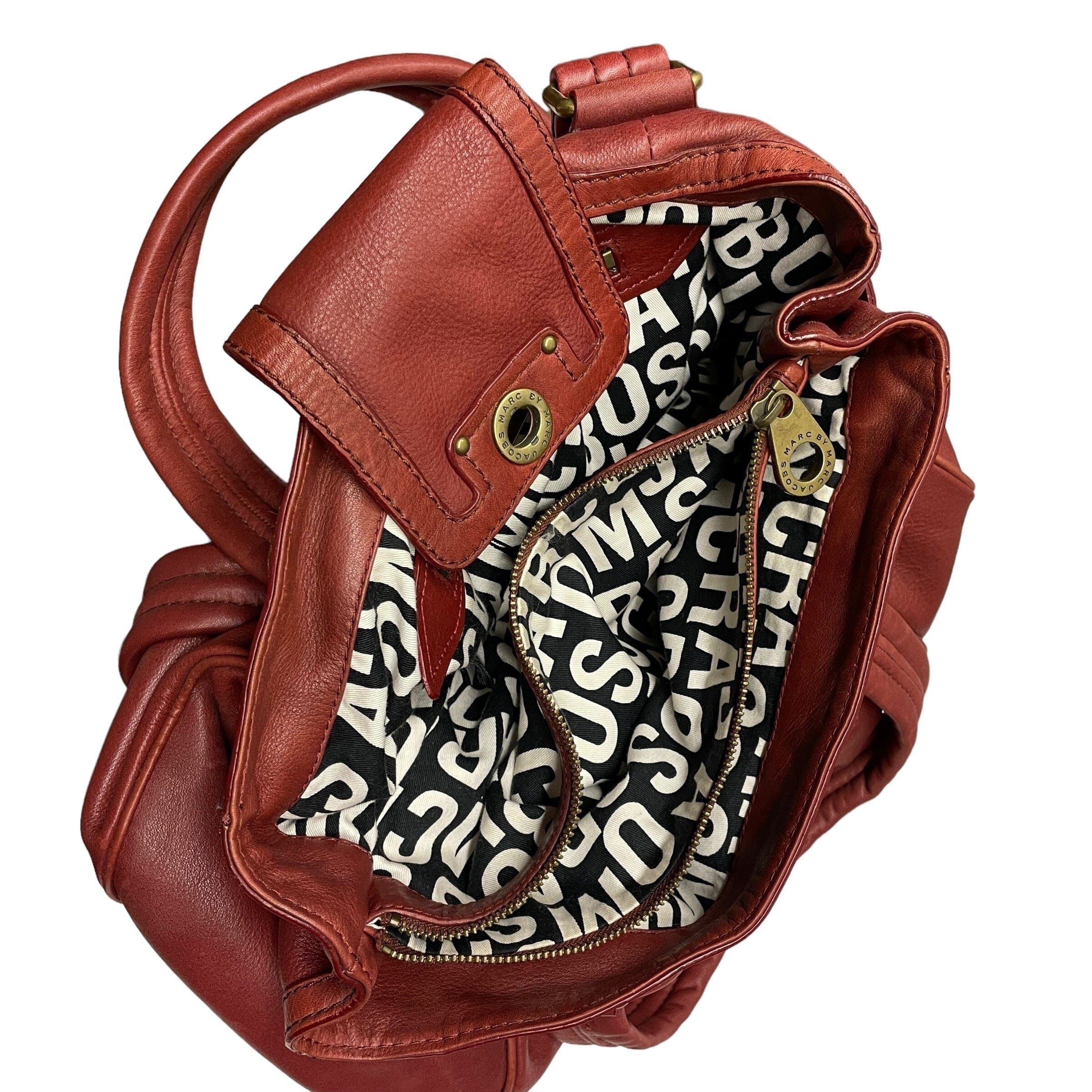 Marc Jacobs Vintage Deadstock Marc By Marc Jacobs Designer Leather Tote Bag In Burgundy Size ONE SIZE - 2 Thumbnail