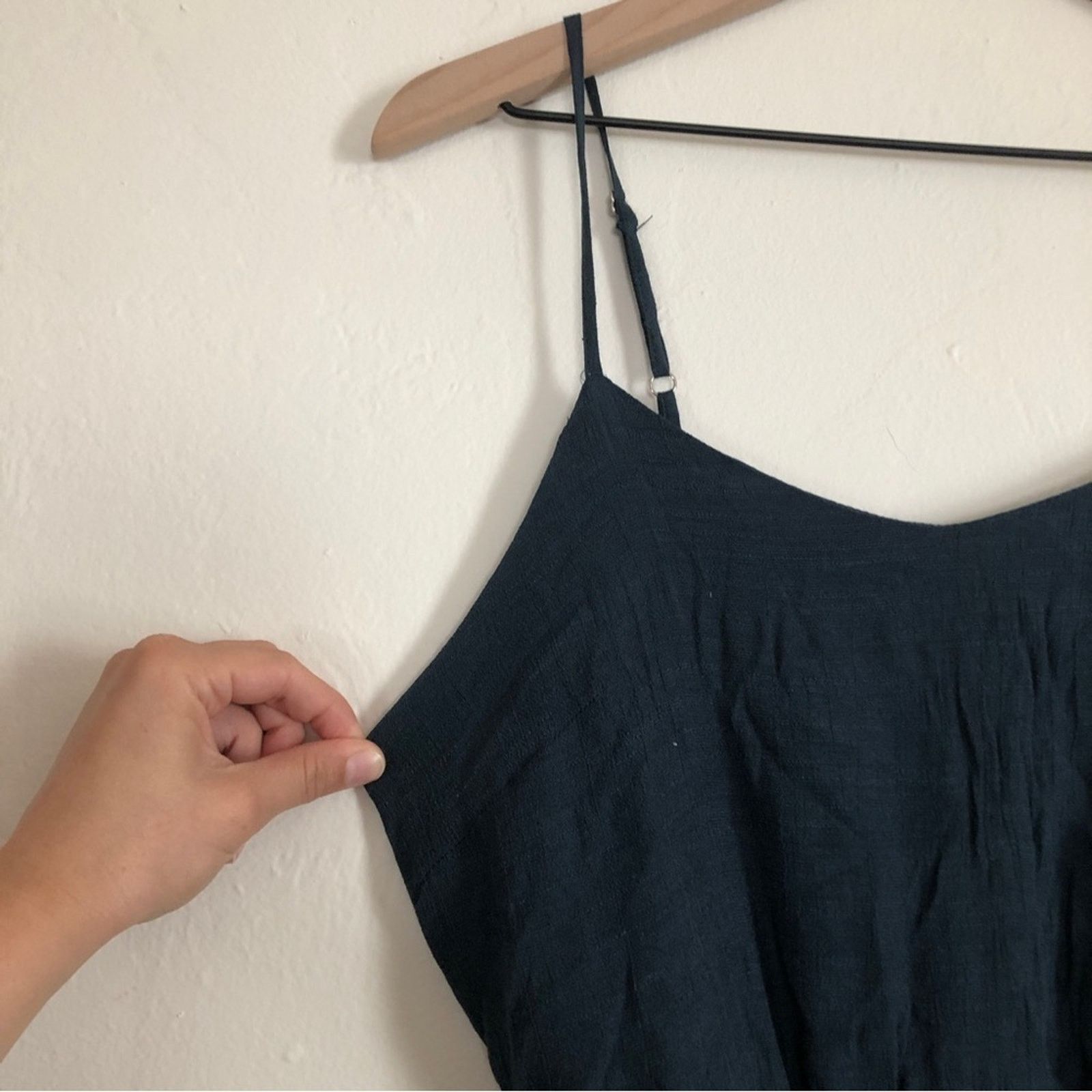 Other Flawless Navy Blue Wide Leg Spaghetti Strap Romper Jumpsuit Size 30" / US 8 / IT 44 - 4 Thumbnail