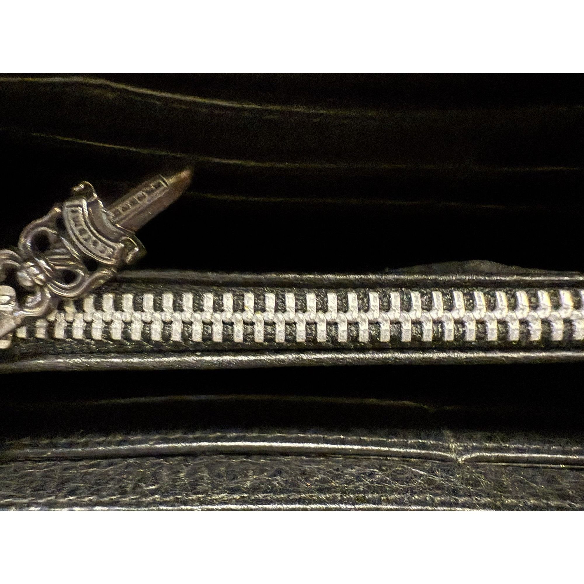 Chrome Hearts Chrome Hearts Red Metallic Leather Zipper Wallet With Cross Size ONE SIZE - 9 Thumbnail