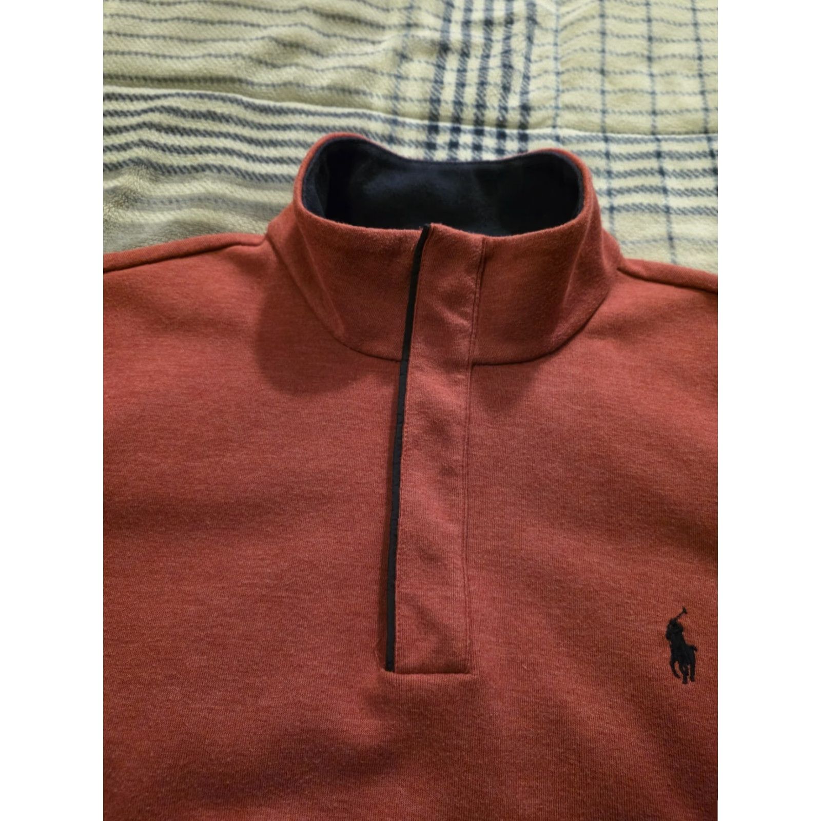 Polo Ralph Lauren Polo Ralph Lauren Sweater Men's Large Heather Red Mockneck Double Knit 1/4 Snap Size US L / EU 52-54 / 3 - 6 Thumbnail
