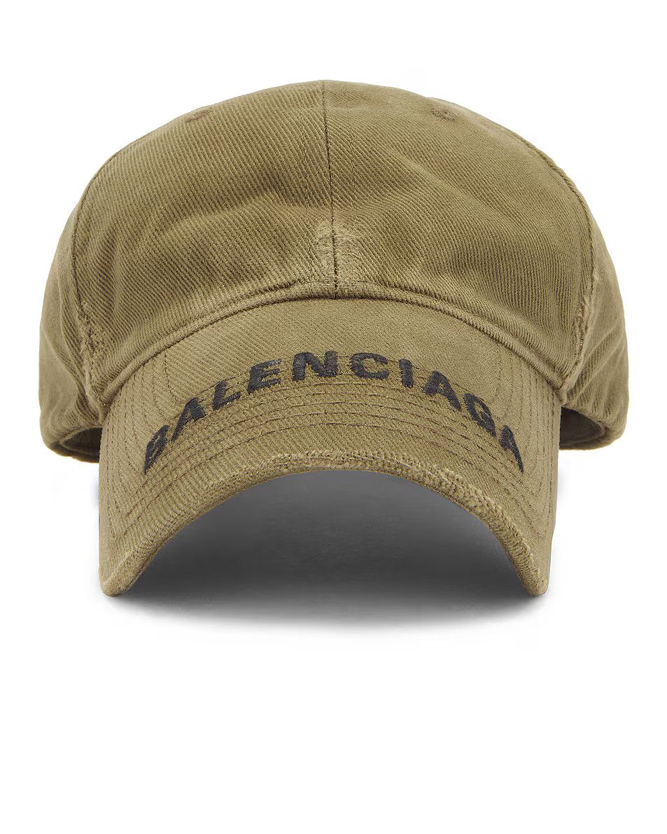 Balenciaga o1mt1gz0924 Size: S / Logo Visor Cap in Khaki/Black Size ONE SIZE - 1 Thumbnail