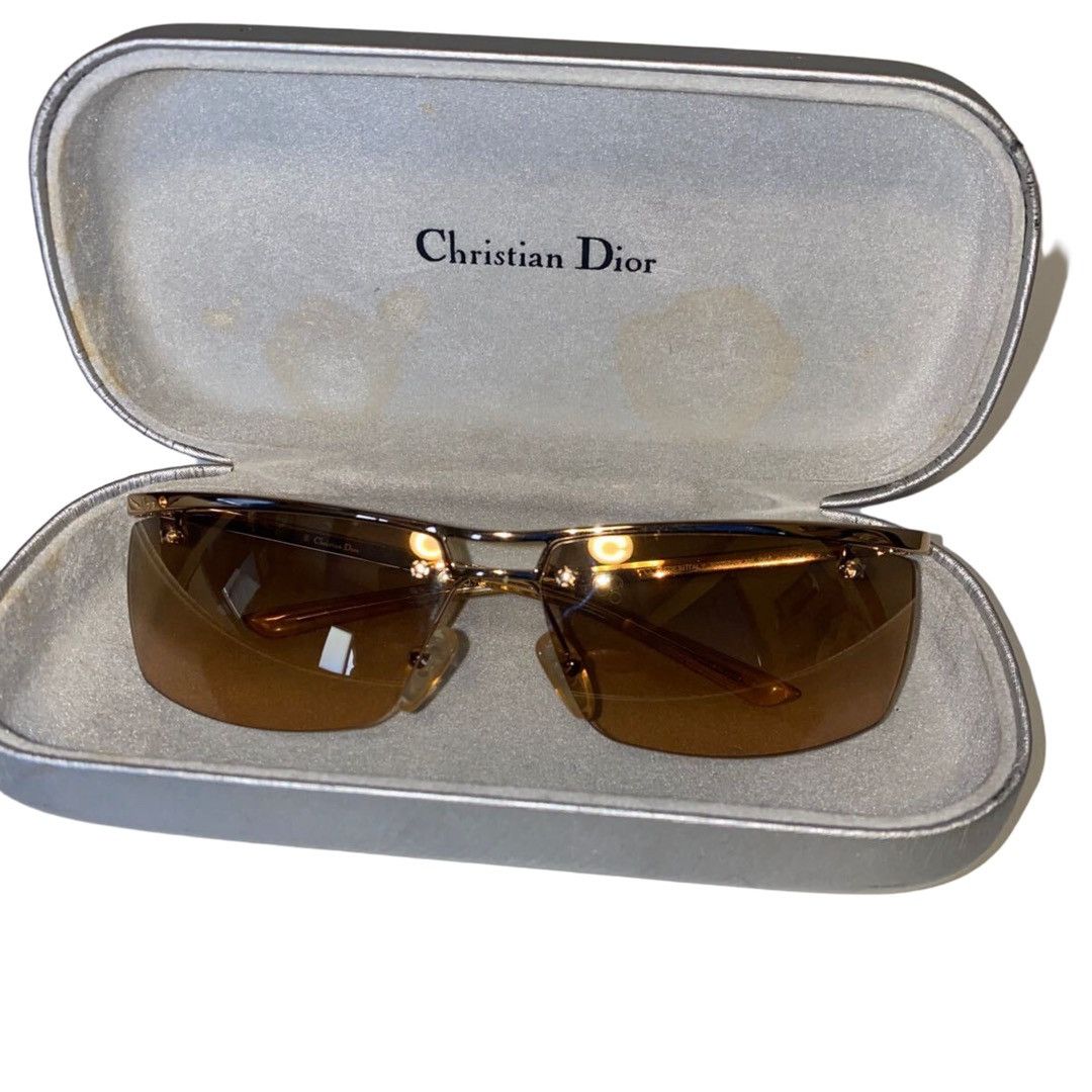 image of Vintage Christian Dior Sunglasses Gold/brown, Women's