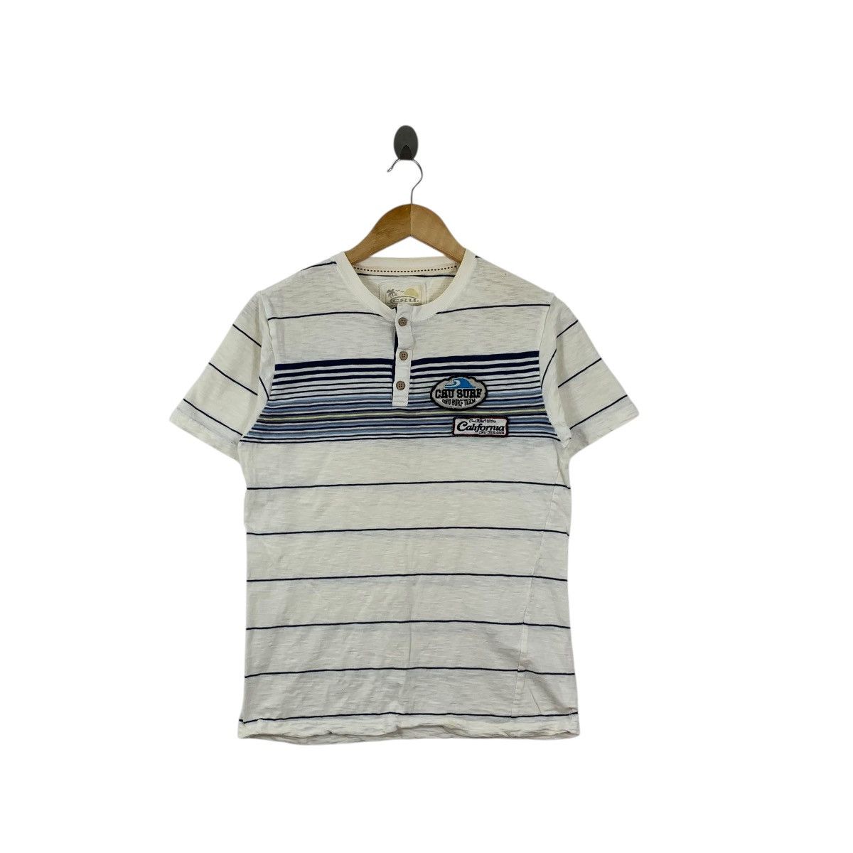 Other CRU DESIGNS SURF California Striped Henley Tee Shirt Top Size US M / EU 48-50 / 2 - 1 Thumbnail