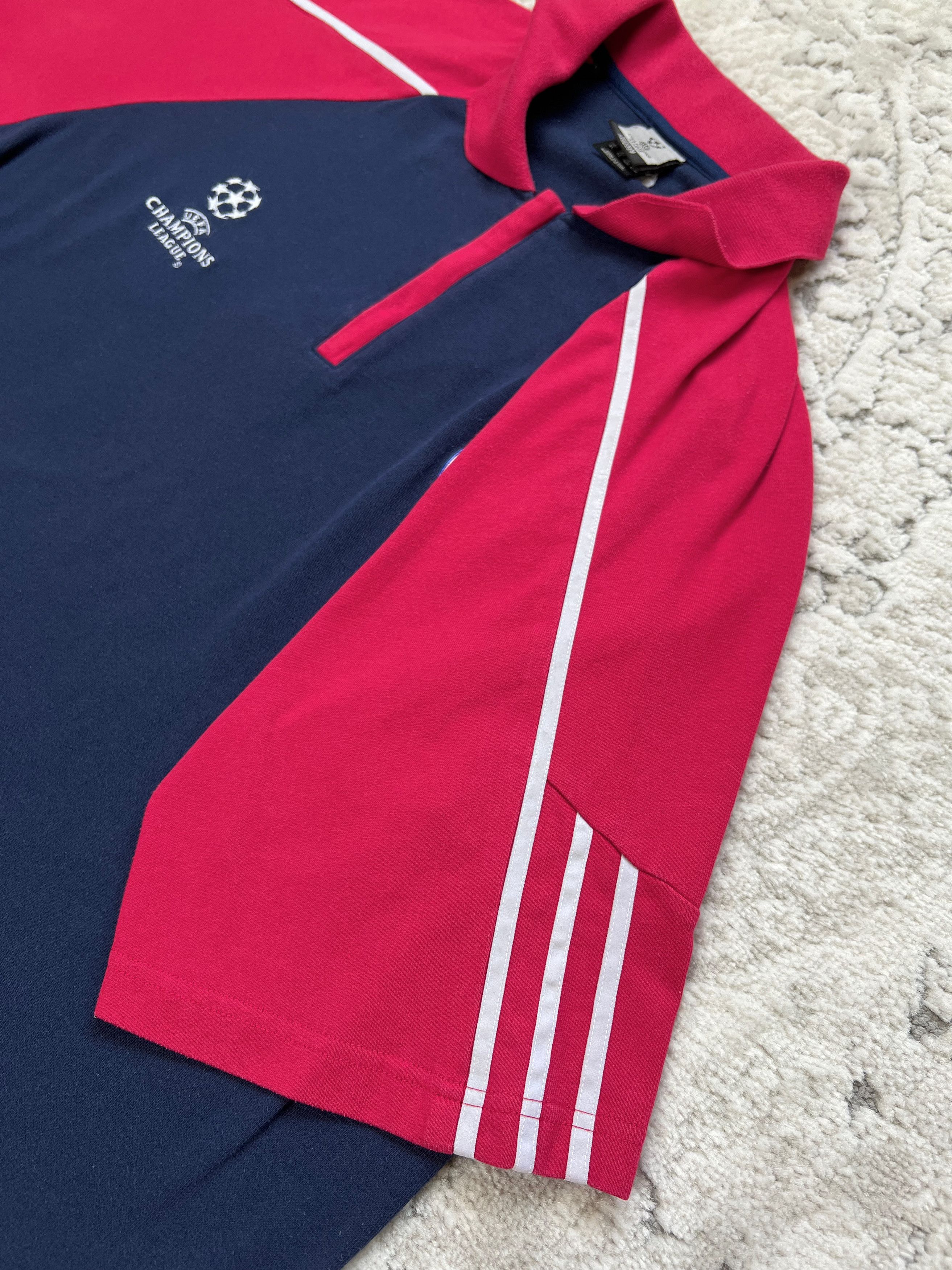 Adidas Vintage 2002 Adidas Bayern Munich UEFA 1/4 Zip Polo Shirt Size US XL / EU 56 / 4 - 6 Thumbnail
