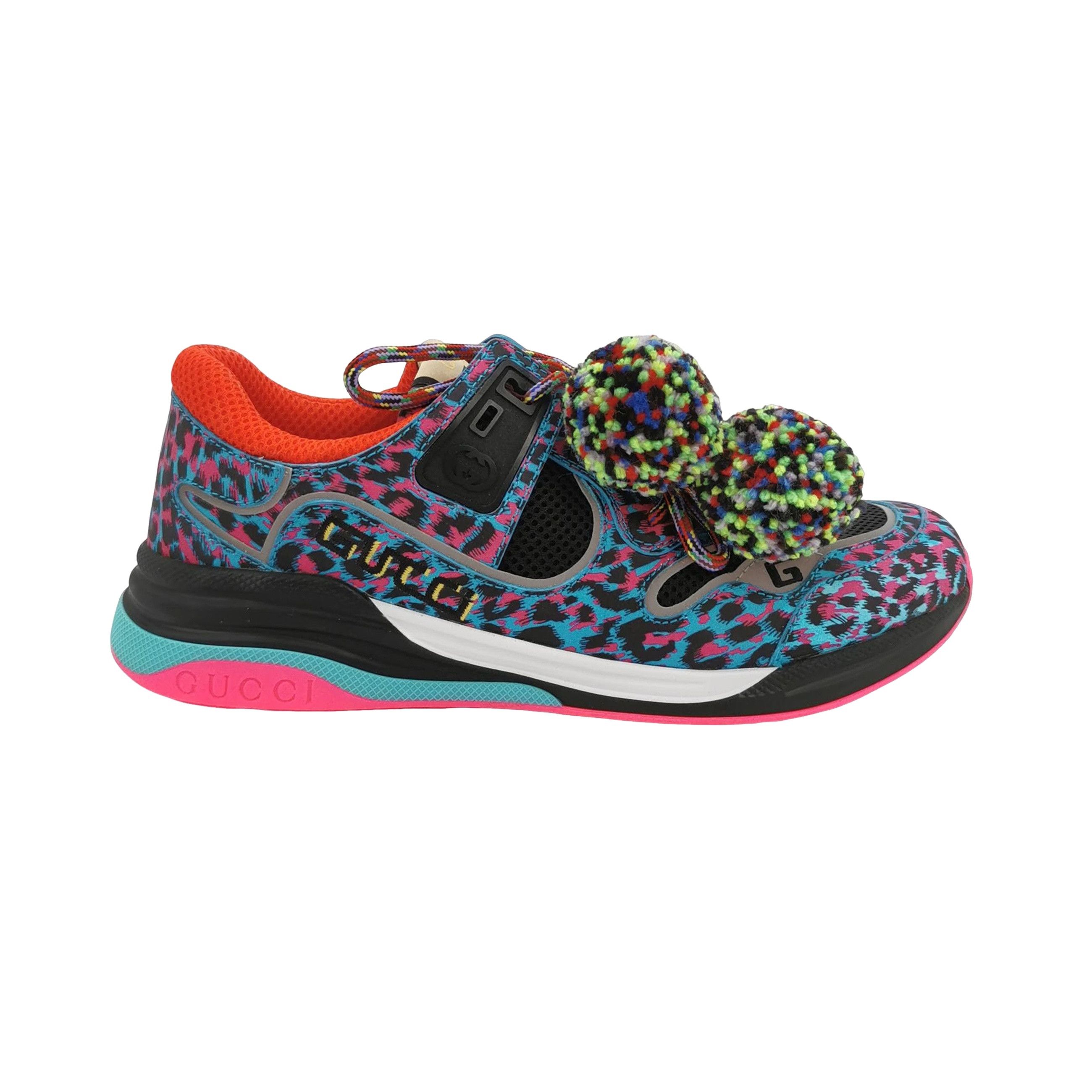 Gucci Gucci Leopard Print Pom-Pom Sneakers US 9.5 Size US 9 / EU 42 - 1 Thumbnail