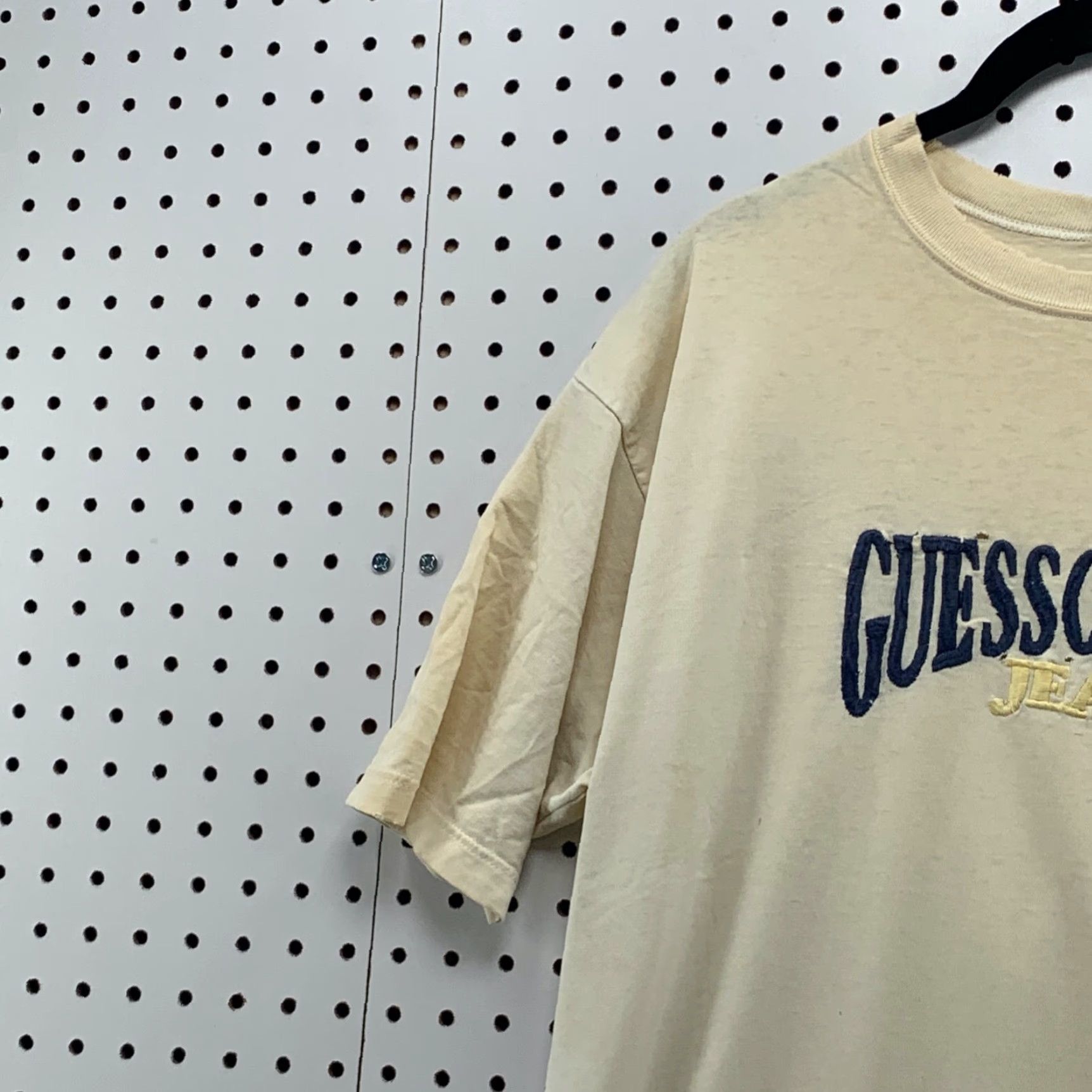 Guess VINTAGE GUESS Jeans Shirt Adult Medium White Distressed 90s USA Mens Size US M / EU 48-50 / 2 - 3 Thumbnail