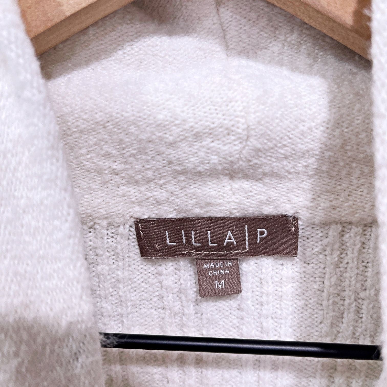 Other Lilla P Ribbed Fleece Turtleneck Sweater White Drawcord M Size M / US 6-8 / IT 42-44 - 6 Thumbnail
