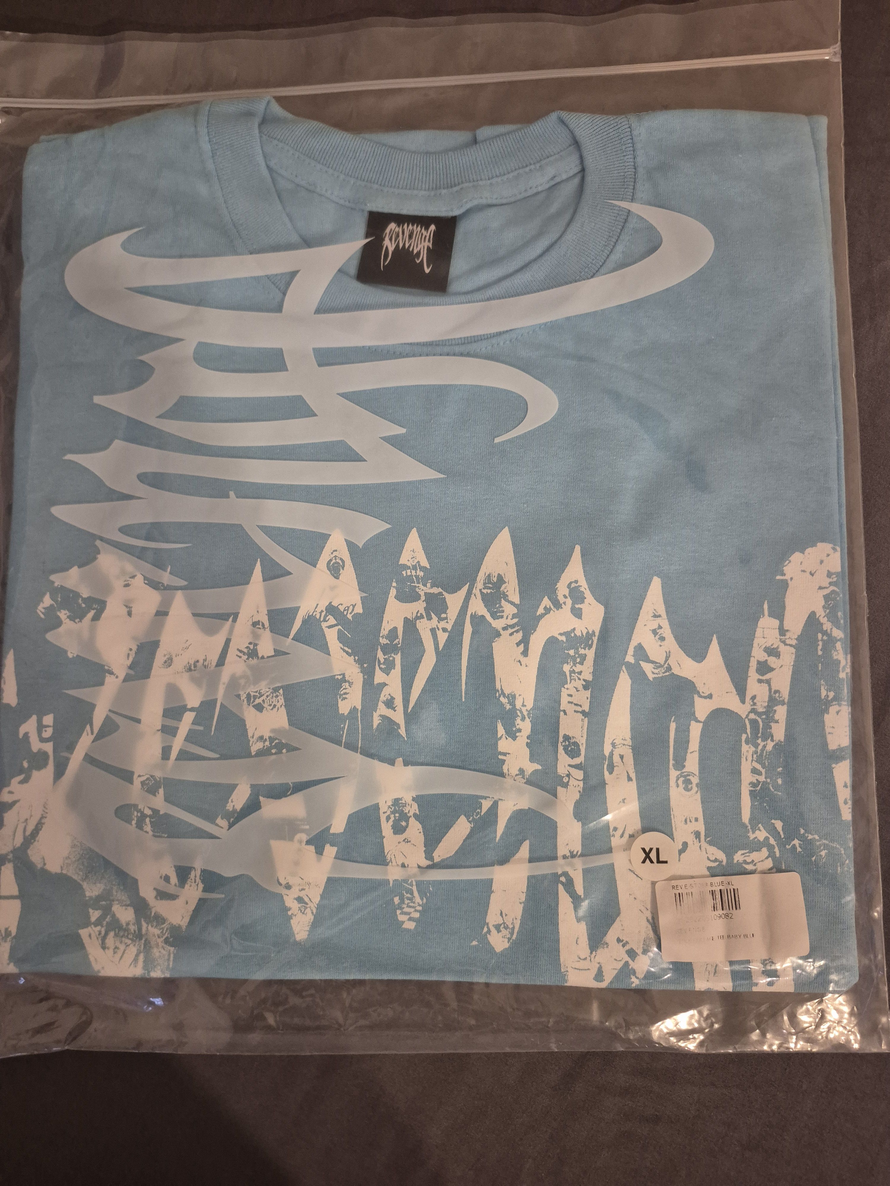 Revenge Revenge Light Blue Tee Shirt Size XL Size US XL / EU 56 / 4 - 7 Thumbnail