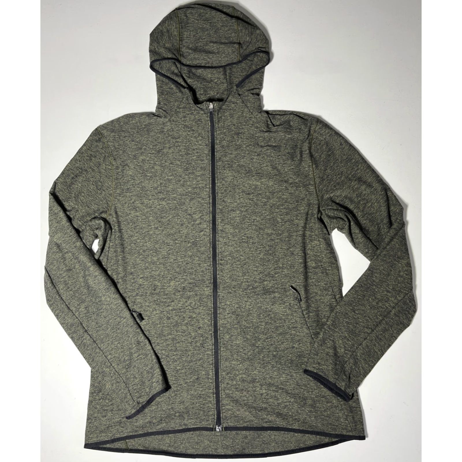 Lululemon Lululemon Men's Surge Warm Full Zip Hoodie HM4669S Heathered Green L Hoodie Size US L / EU 52-54 / 3 - 3 Thumbnail