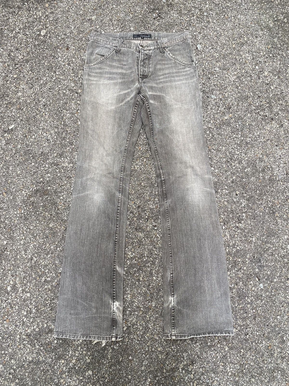 Attachment Flare ATTACHMENT Washed Denim Bootcut | Grailed