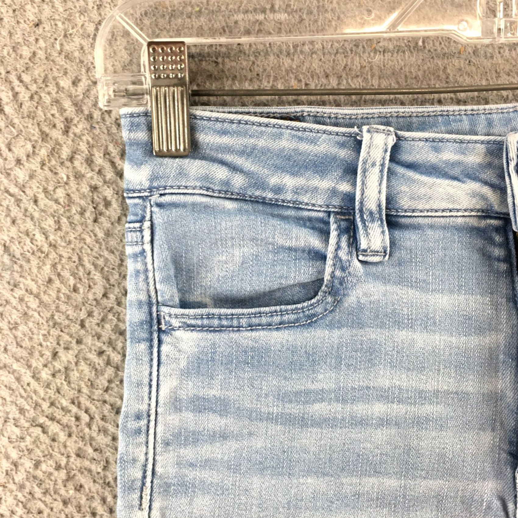 American Eagle Outfitters American Eagle Outfitters Jeans Womens 4 Regular Light Wash Skinny Zip Fly Stretch Denim Jeans Size 27" / US 4 / IT 40 - 3 Thumbnail
