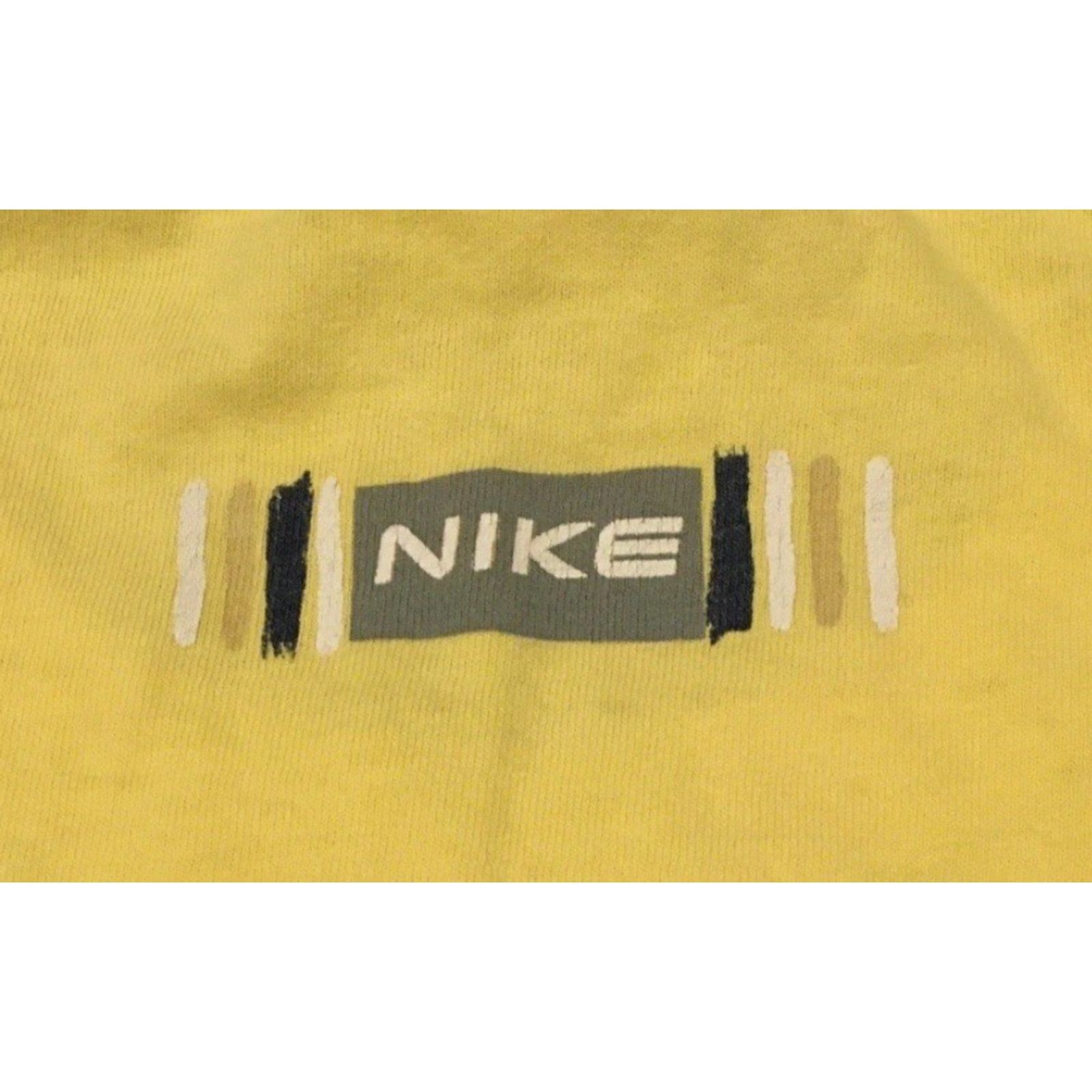 Travis Scott VINTAGE Nike Shirt XL Yellow 90s Swoosh Distressed Grunge Surf Skate Y2K Mens Biker Hip Hop USA College Rock 80s Size US XL / EU 56 / 4 - 4 Thumbnail