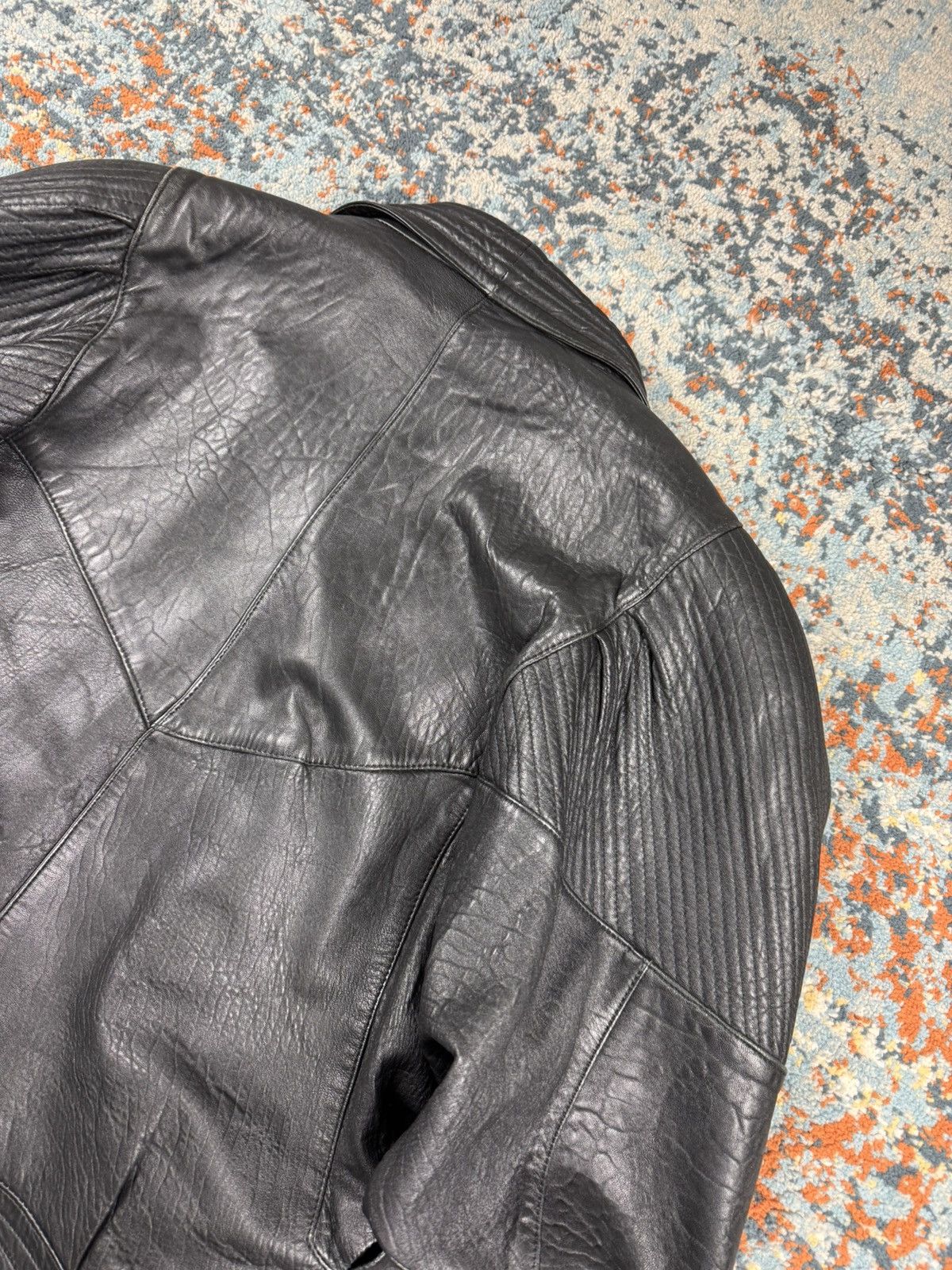 Japanese Brand × Vintage Vintage 90s crazy real leather avant garde design jacket Size M / US 6-8 / IT 42-44 - 8 Thumbnail
