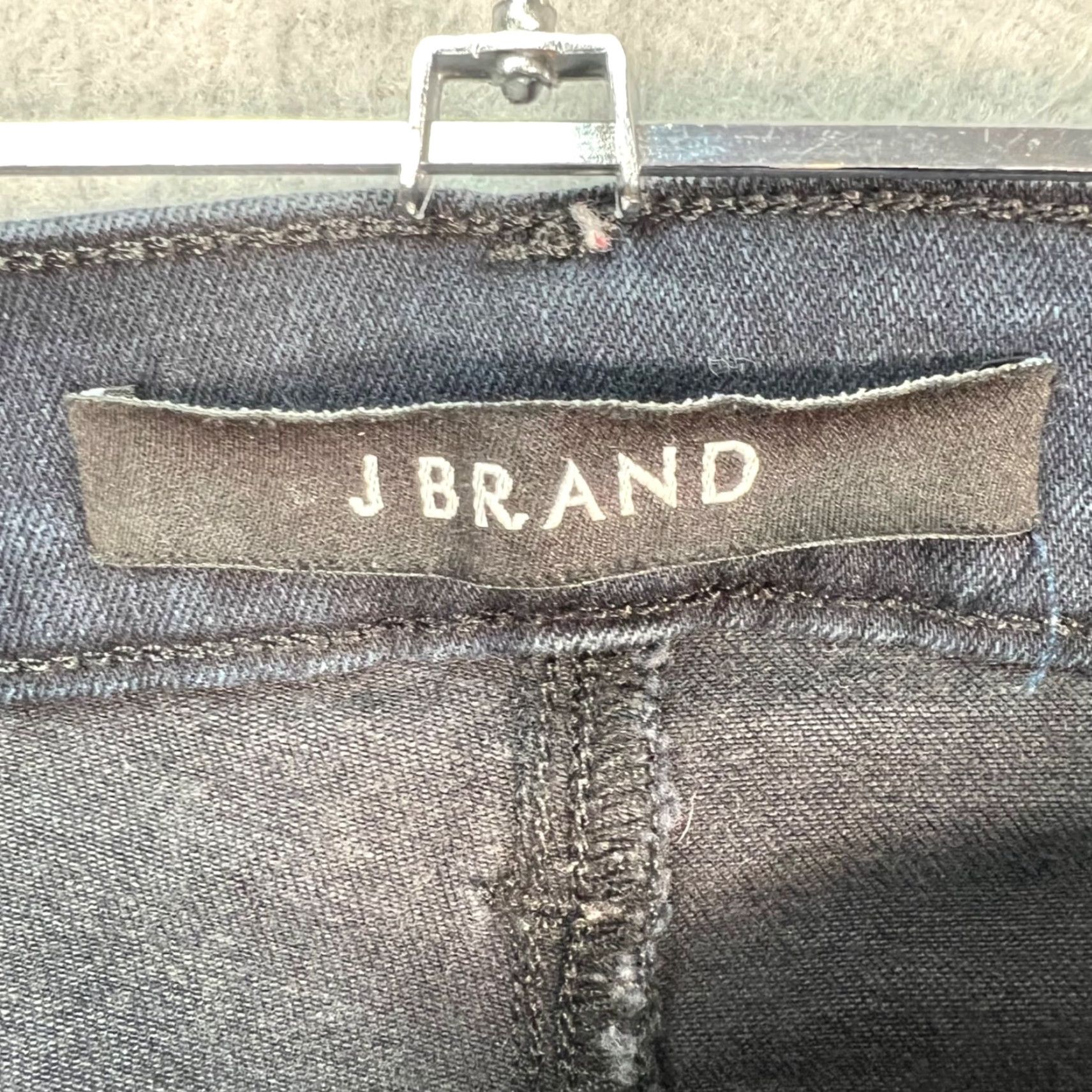 J Brand J Brand Jeans Cropped Womens Size 25 Blue Distressed Raw Hem Denim 5-Pocket Regular Inseam 27 Spring Fall Winter Skinny Size 42" / US 20 - 3 Thumbnail