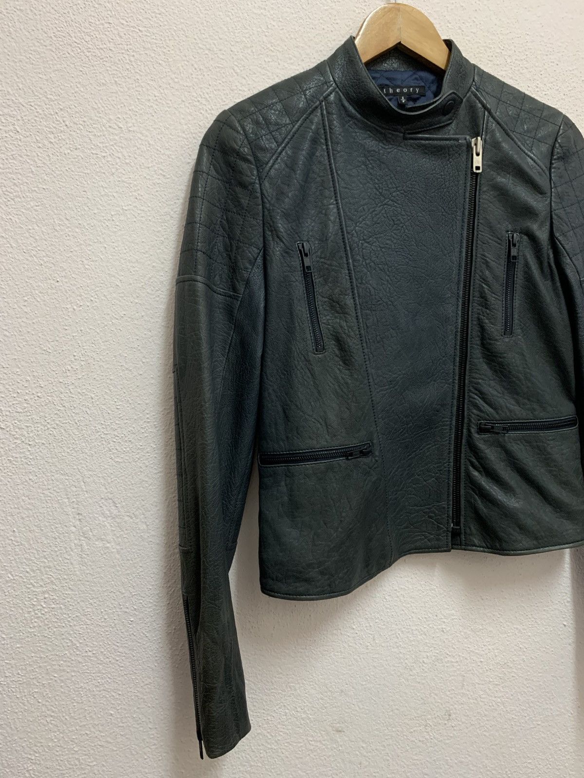 Theory THEORY Lamb Leather Zipper Jacket Size S / US 4 / IT 40 - 3 Thumbnail